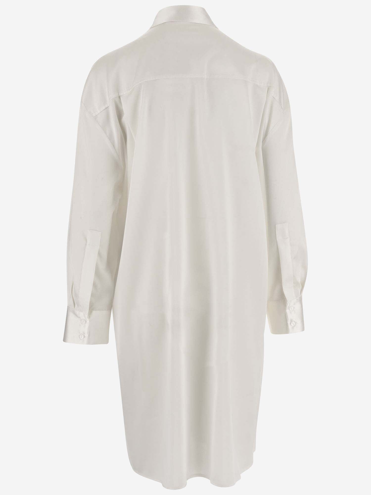 Shop Wild Cashmere Stretch Silk Chemise Dress In White