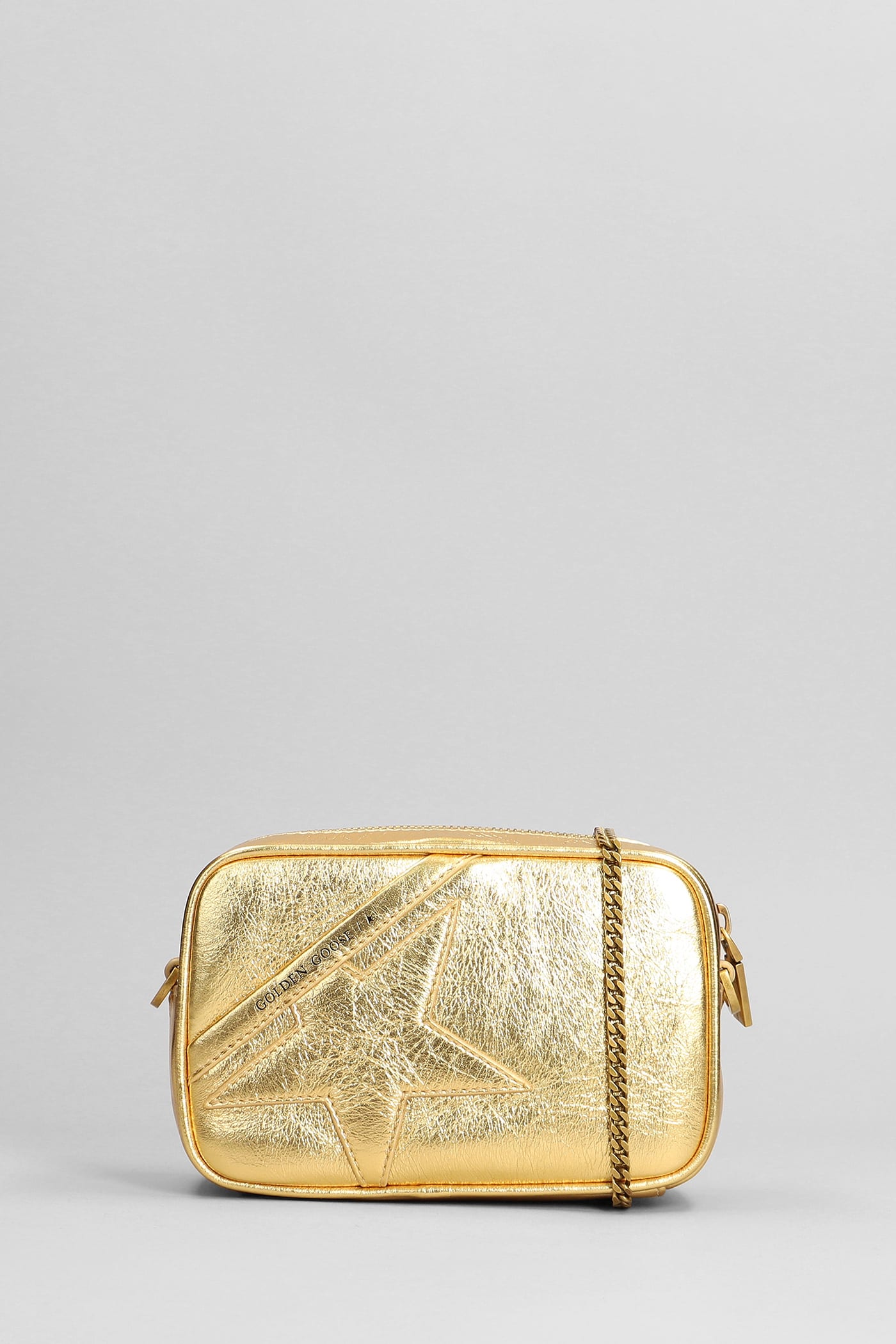 Golden Goose Shoulder Bag In Gold Leather