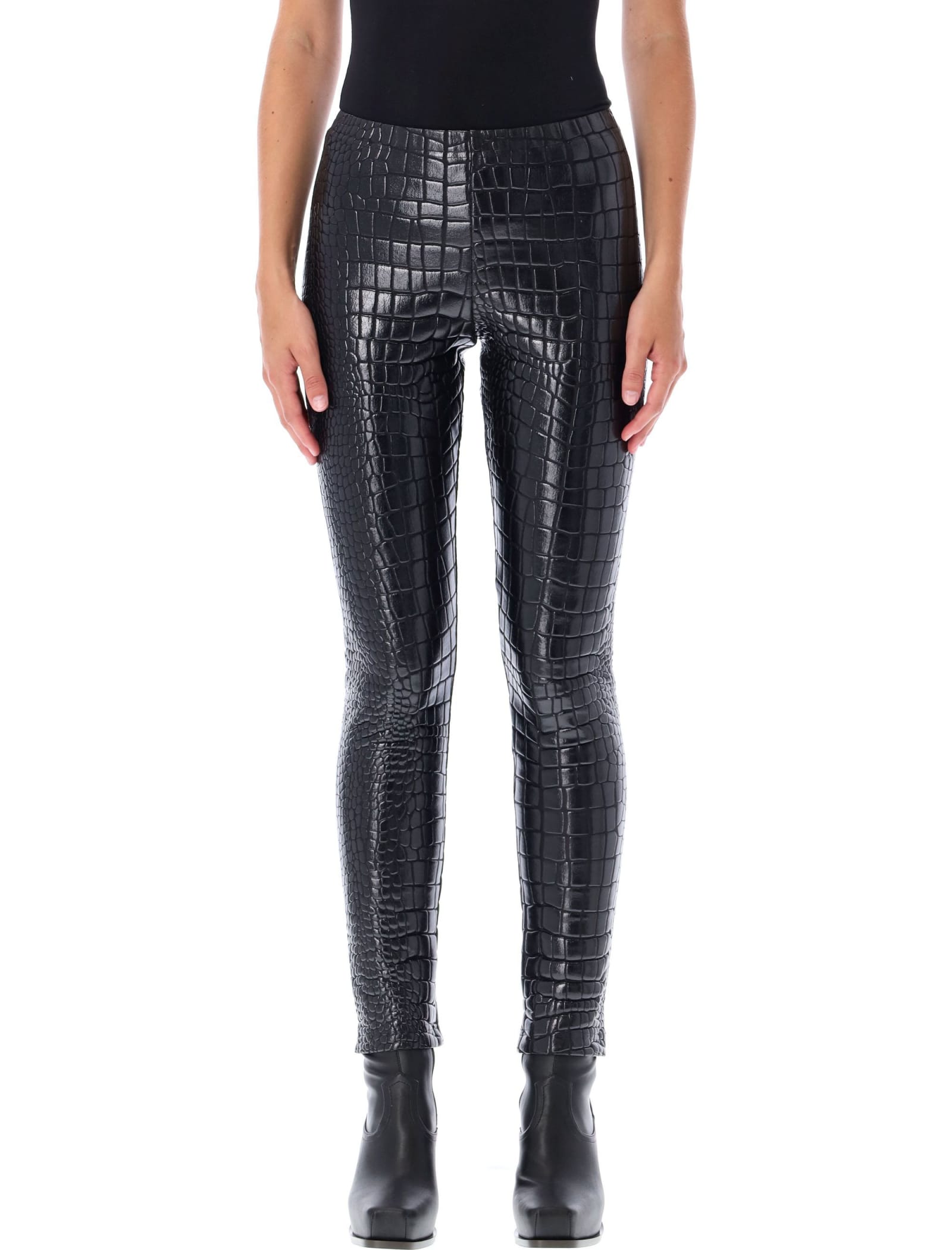 JUNYA WATANABE EMBOSSED CROCODILE PRINT LEGGINGS