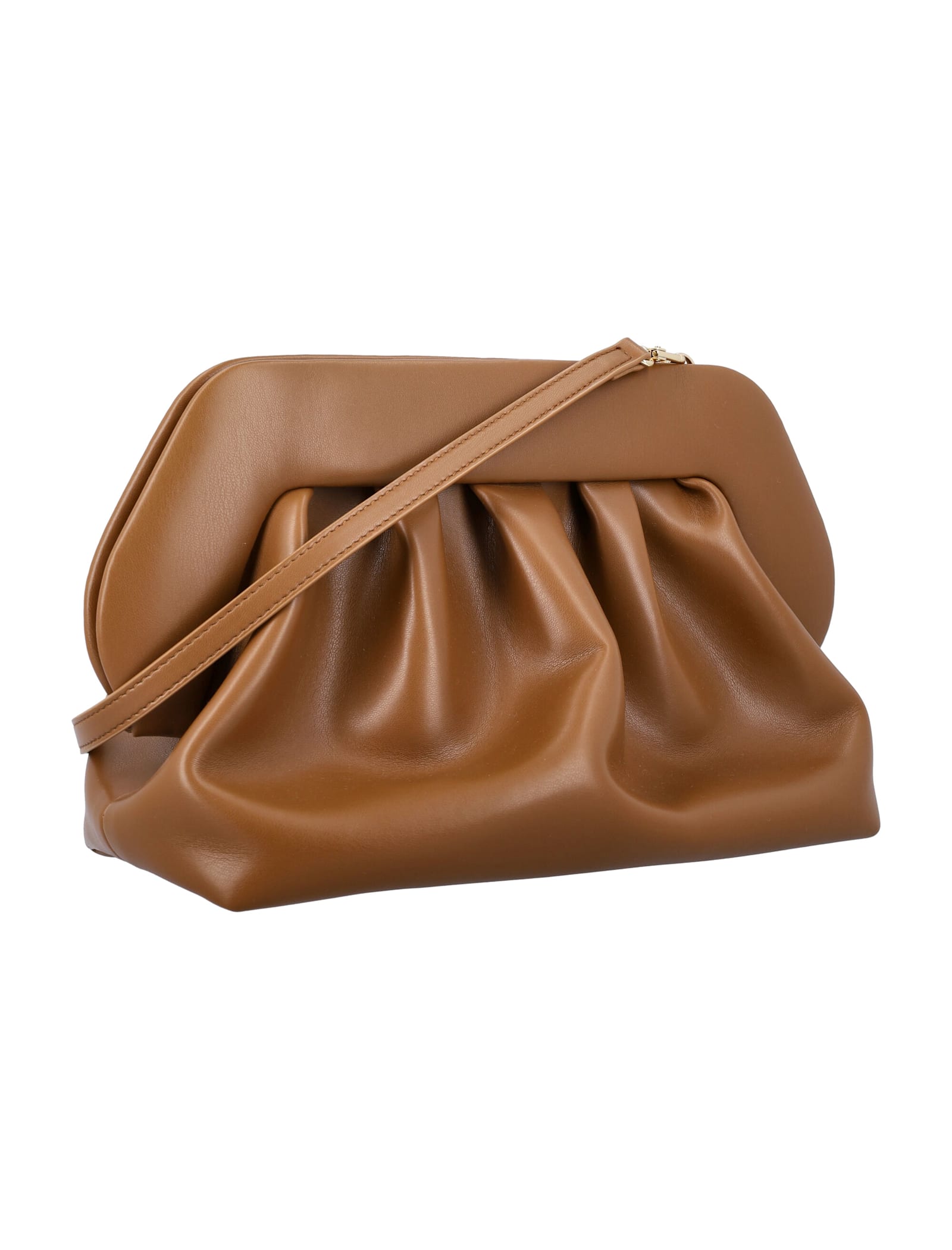 Themoirè Bios Vegan Fabric Clutch In Caramel