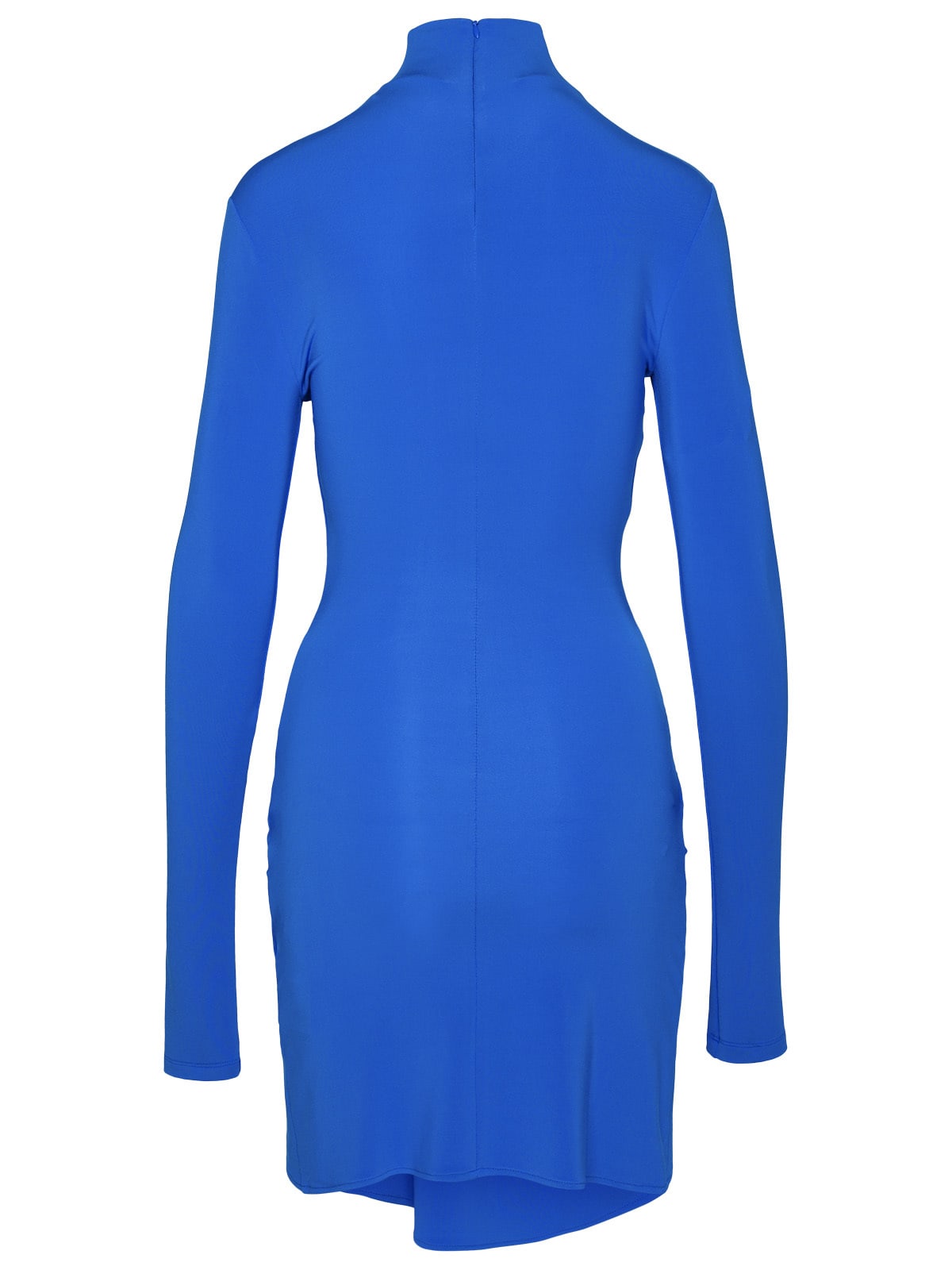 Shop Off-white Twist Blue Viscose Dress