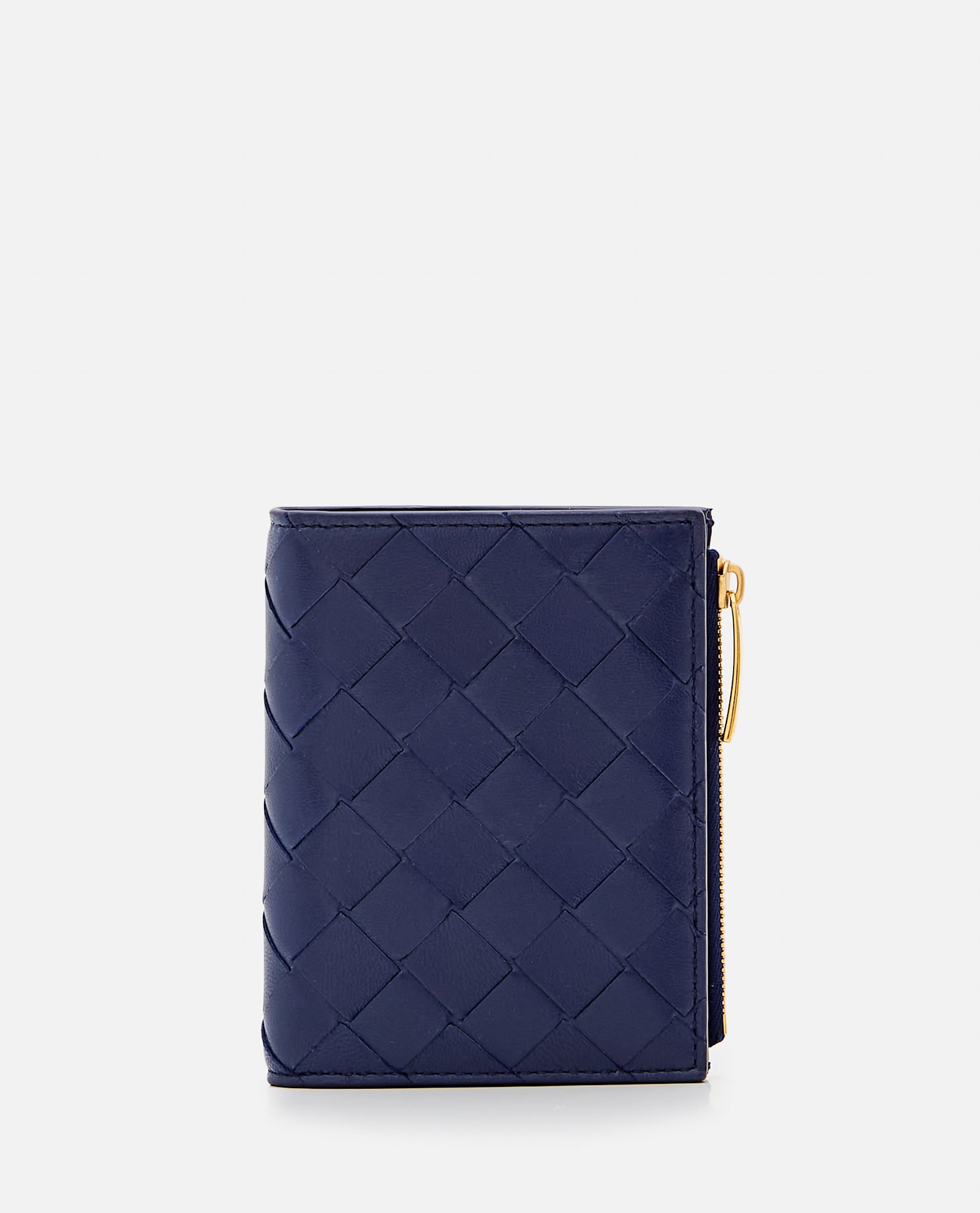 Shop Bottega Veneta Leather Card-holder In Blue