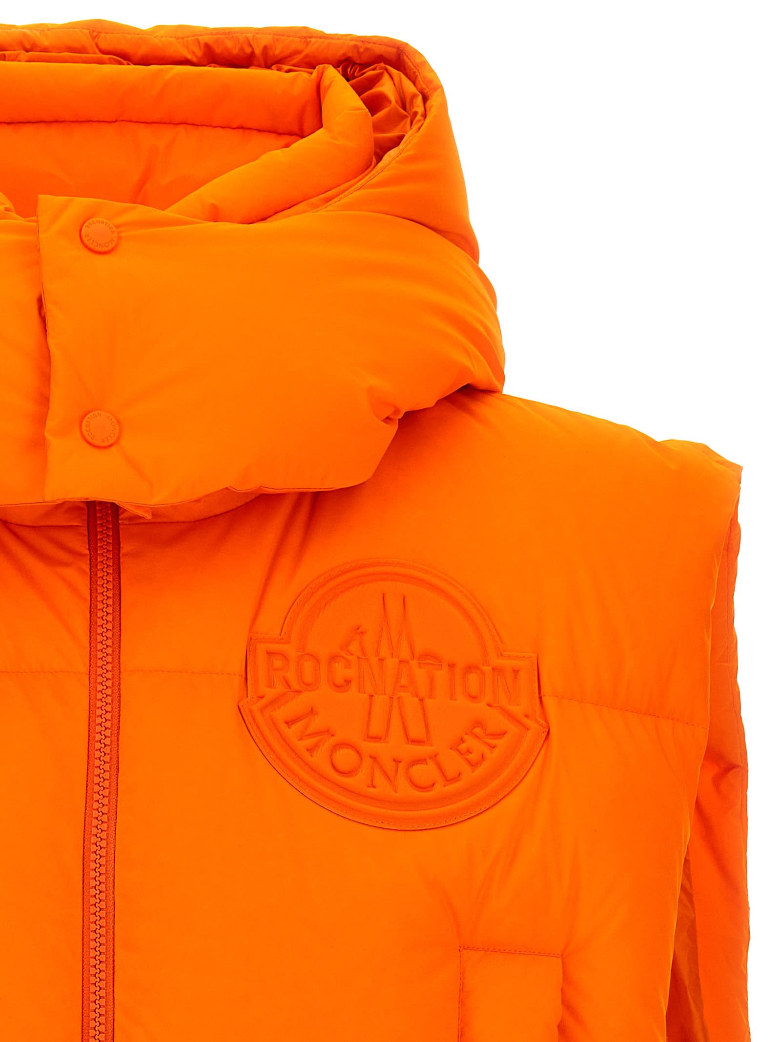 Shop Moncler Genius Roc Nation By Jay-z Apus Vest In Orange