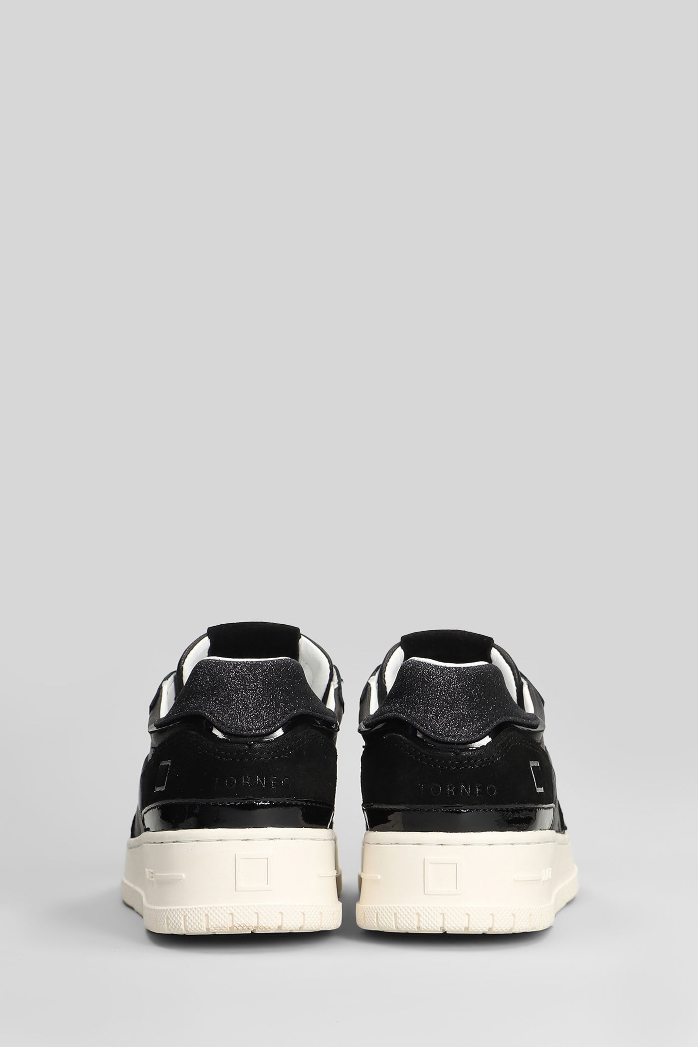 Date Torneo Pure Vintage Sneakers In Black Leather And Fabric In Black