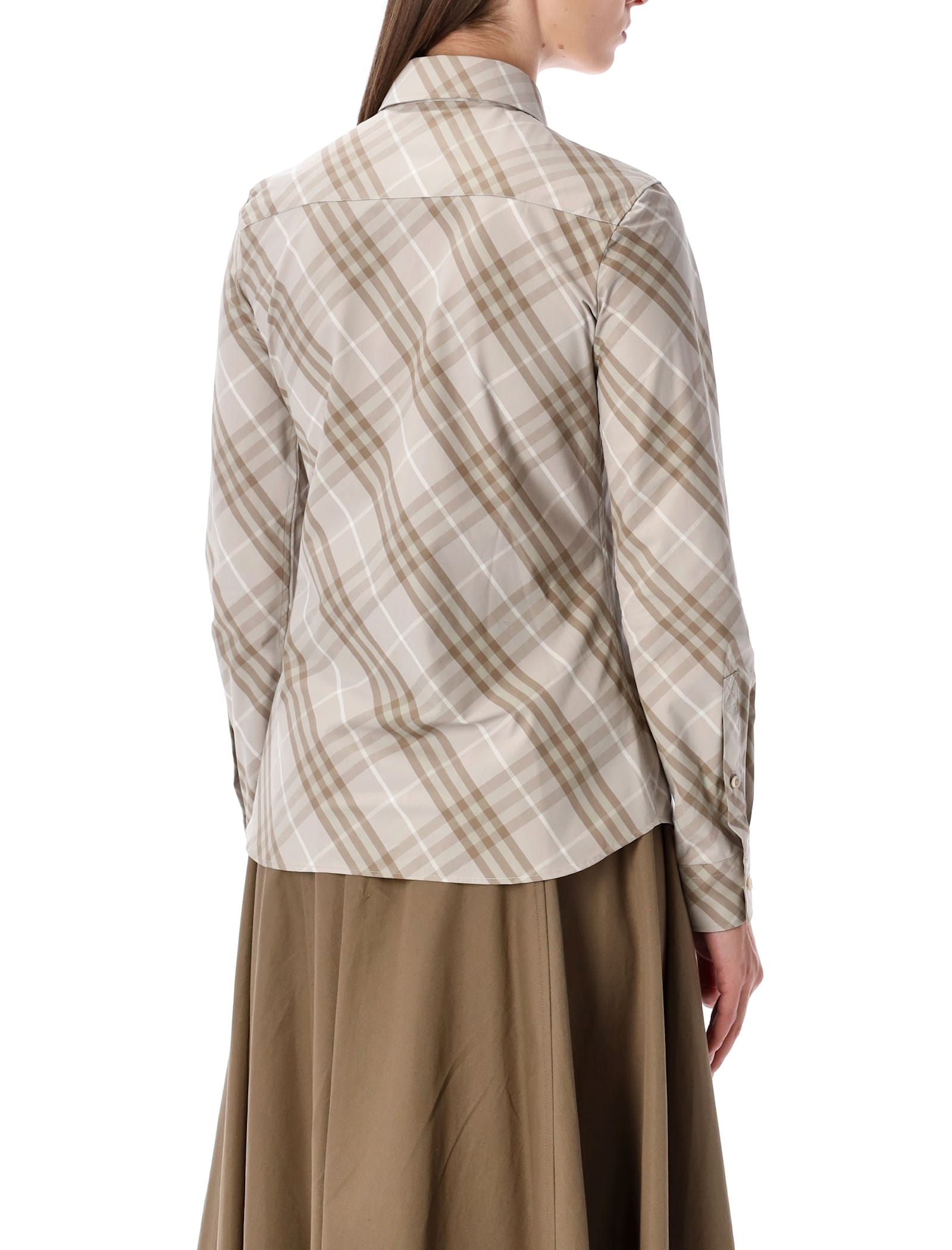 Burberry London Slim Fit Cotton Check Shirt In Brown