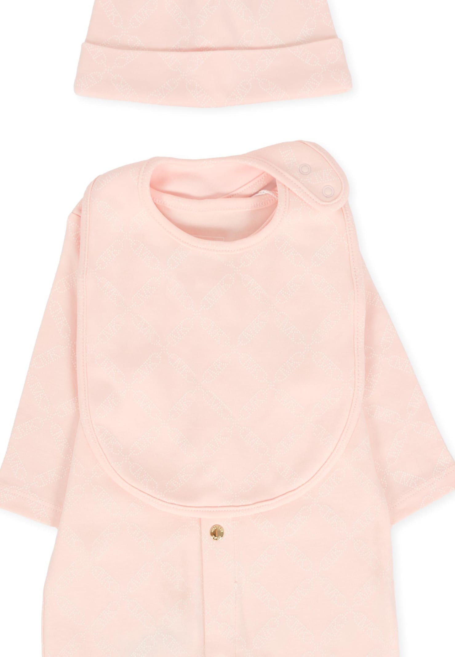 Michael Kors Pink Babygrow Set For Baby Girl With Logo In Pink