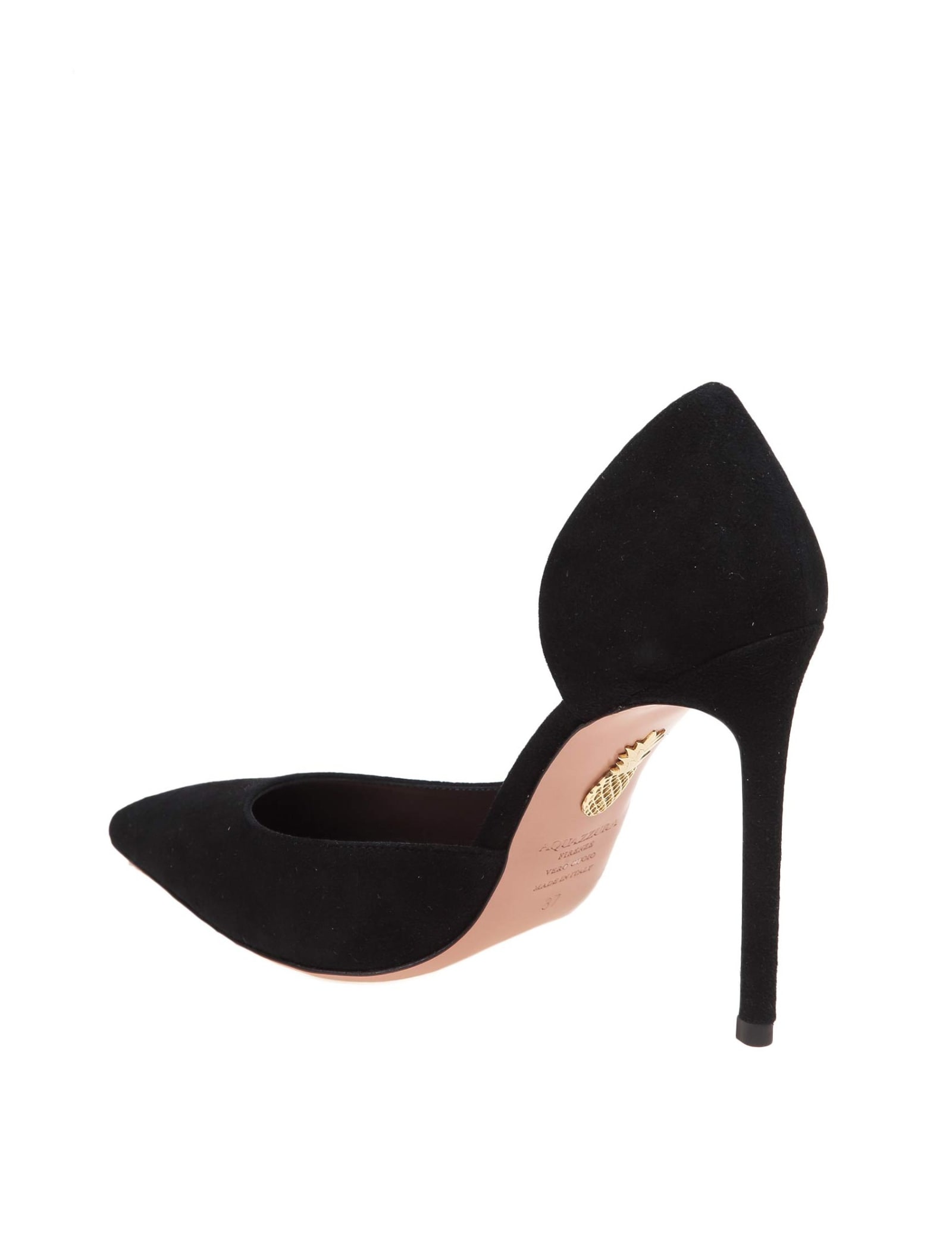 Aquazzura Pointed Toe Pumps With Bow Detail In Black