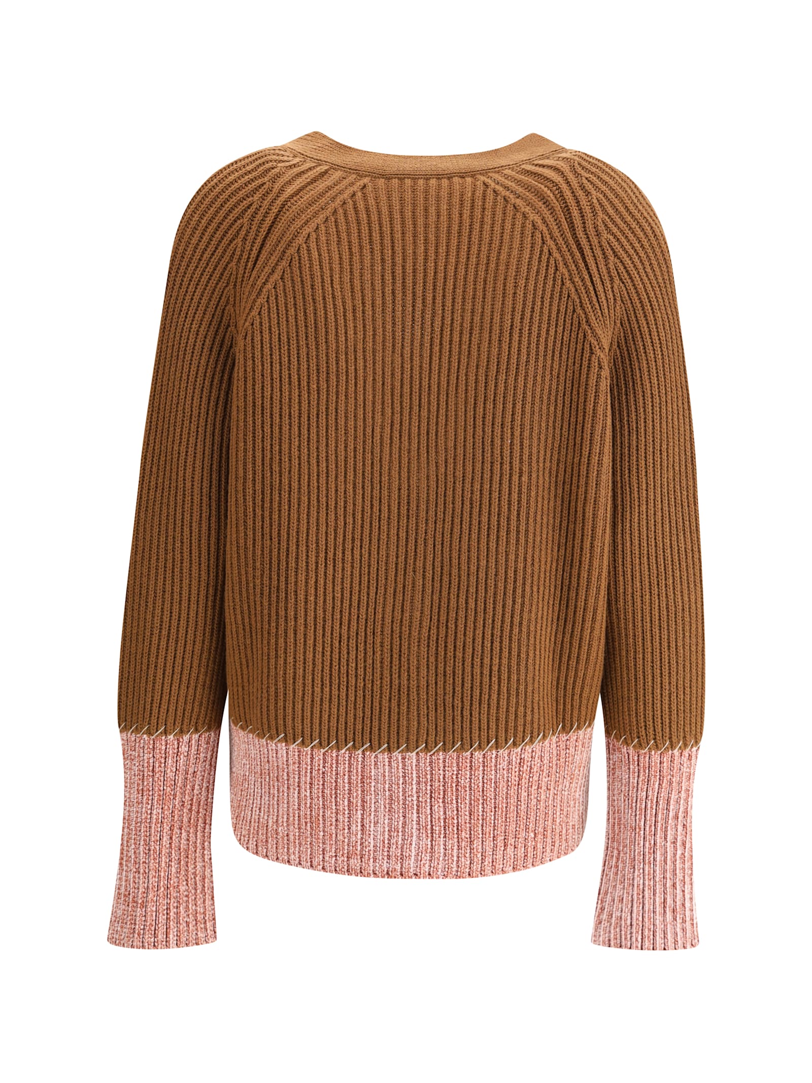 Marni Long Sleeve Merino Wool V-neck Cardigan
