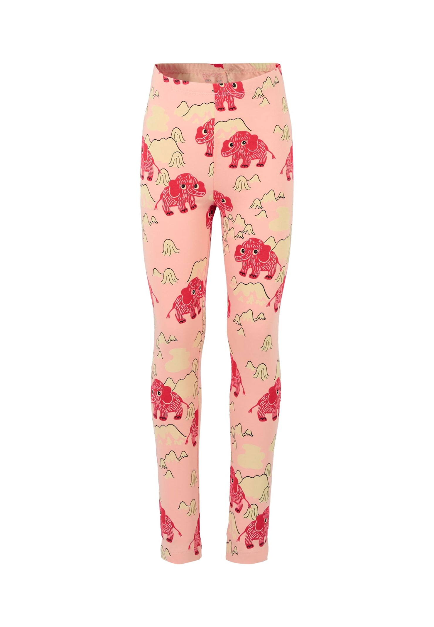 Mini Rodini Elephant-print Leggings In Pink