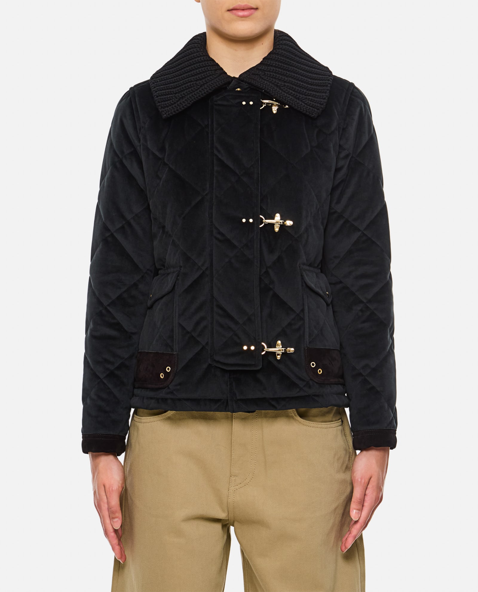 Shop Fay Mini 3 Hooks Jacket In Black