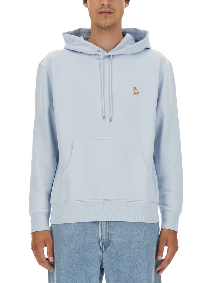 MAISON KITSUNÉ SWEATSHIRT WITH LOGO PATCH 