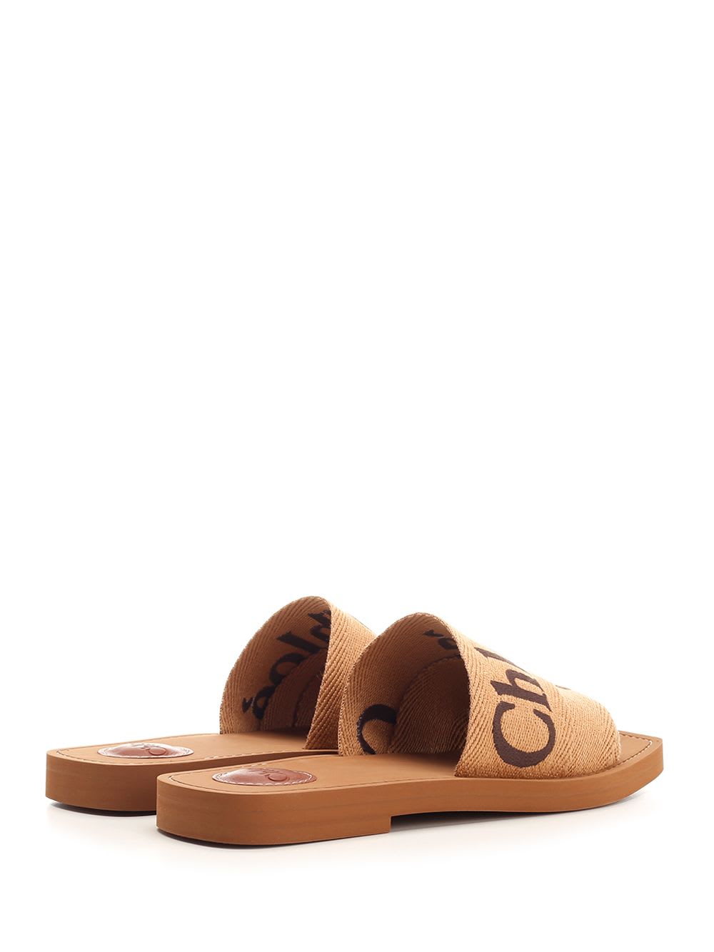 Shop Chloé Woody Flat Sandals In Brown