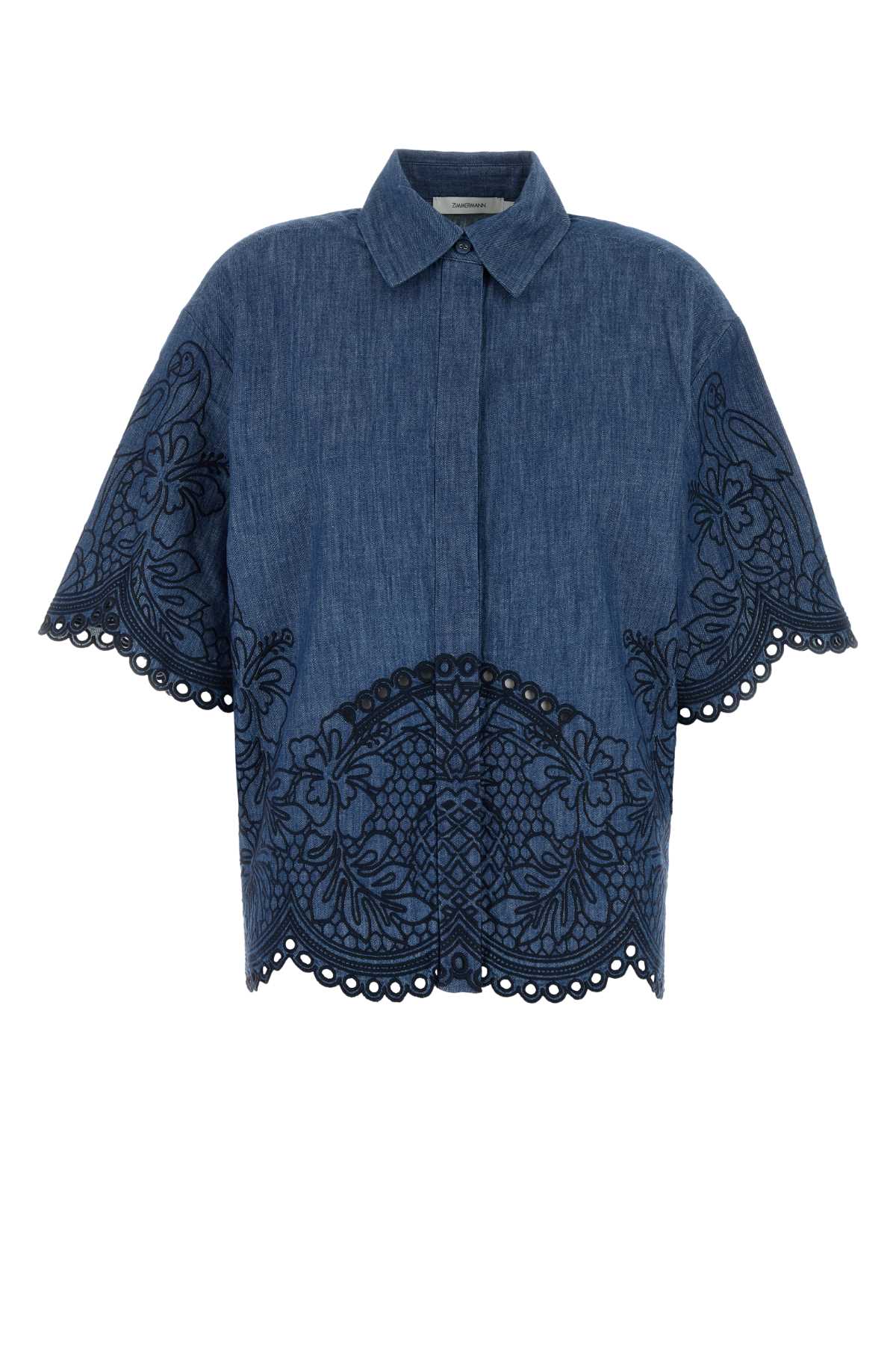 Zimmermann Denim Coco Shirt In Blue
