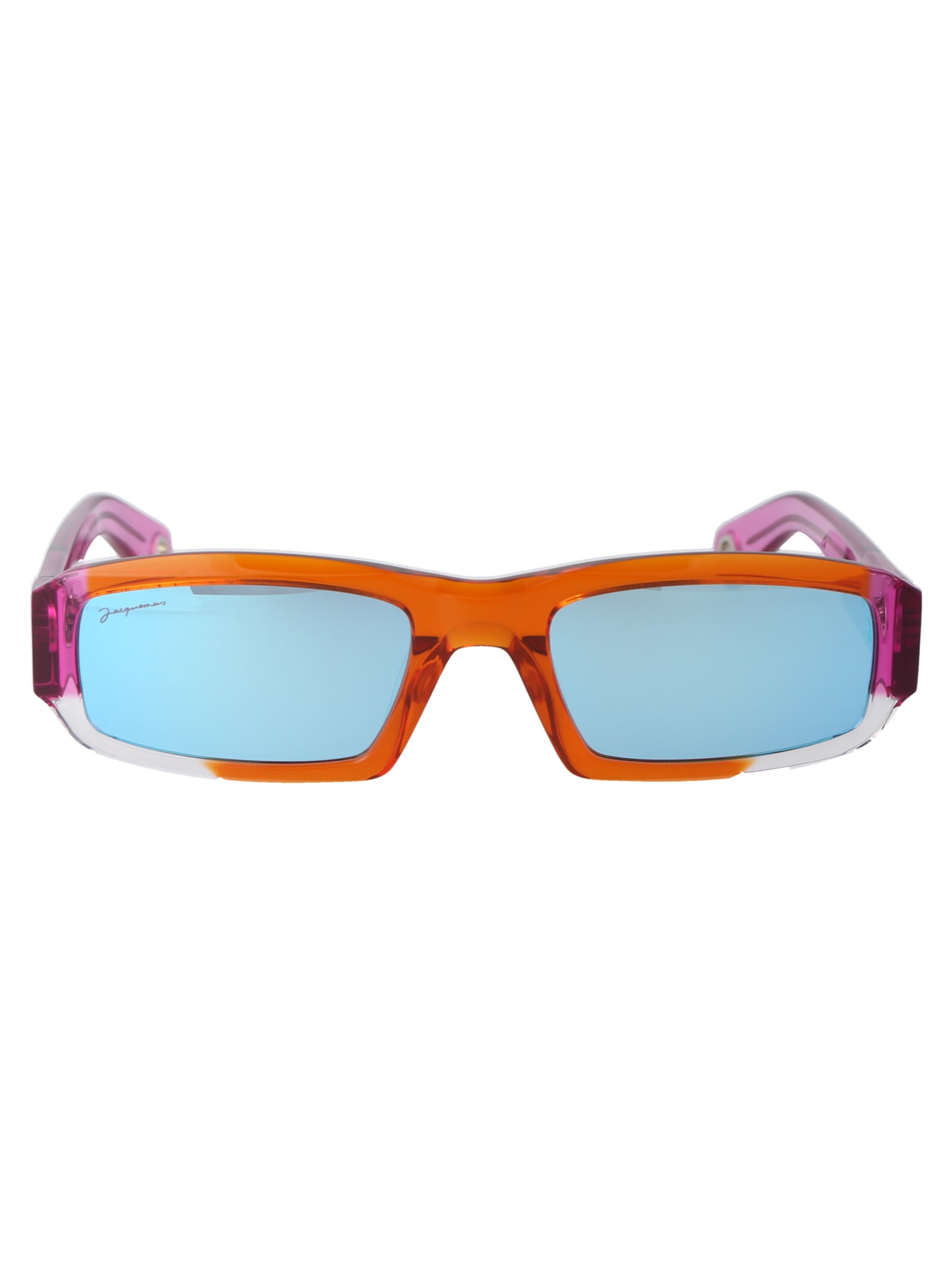 Shop Jacquemus Les Lunettes Altu Sunglasses In Multi Orange