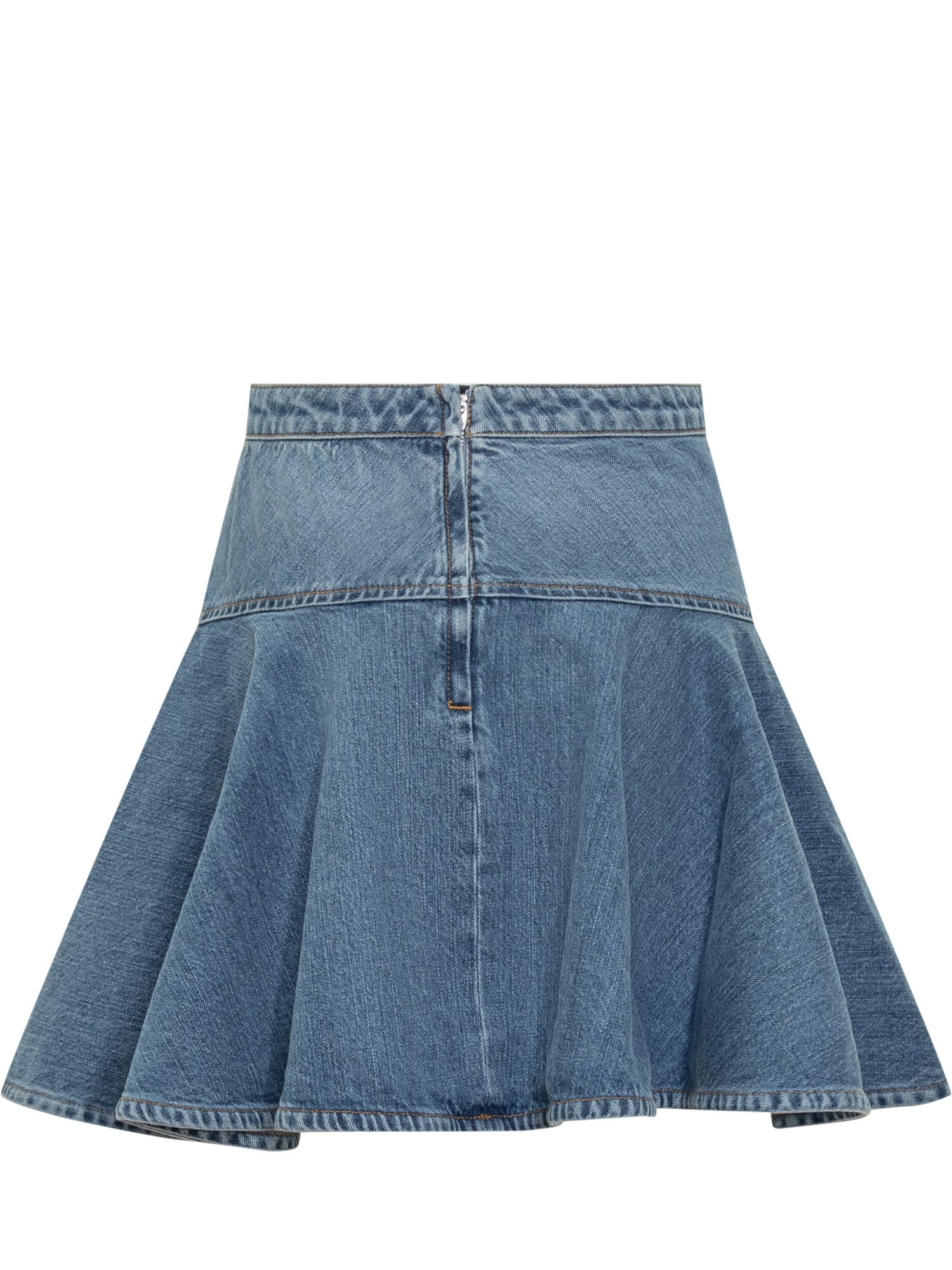 Givenchy Flared High-waisted Skirt Panel Detailing In Black