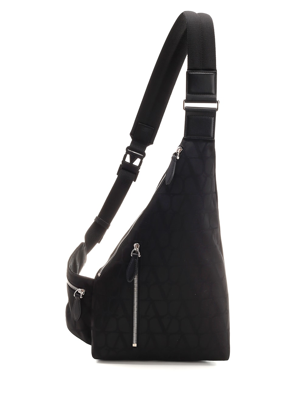 Shop Valentino Toile Iconographe One Shoulder Back Pack In Nero