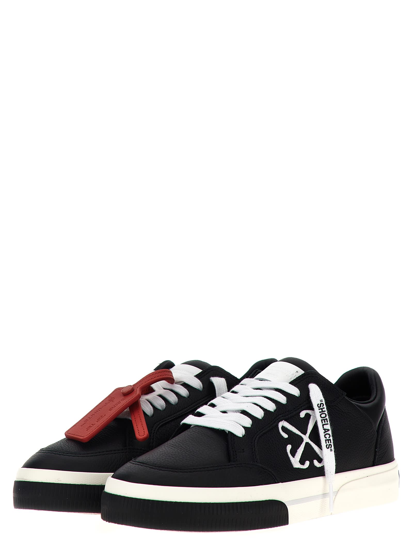 Shop Off-white New Low Vulcanized Sneakers In White/black