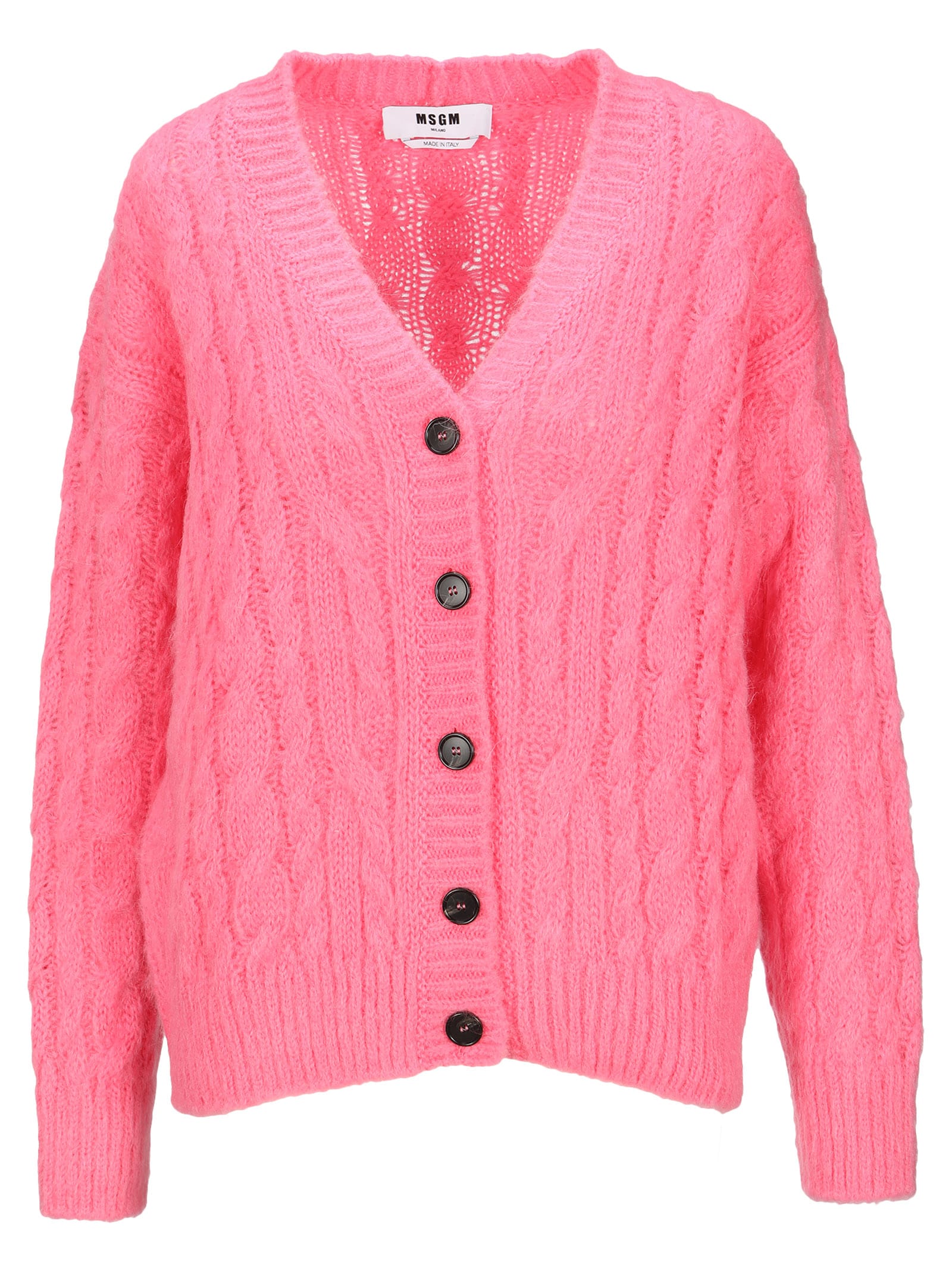 Msgm Cable Knit Cardigan