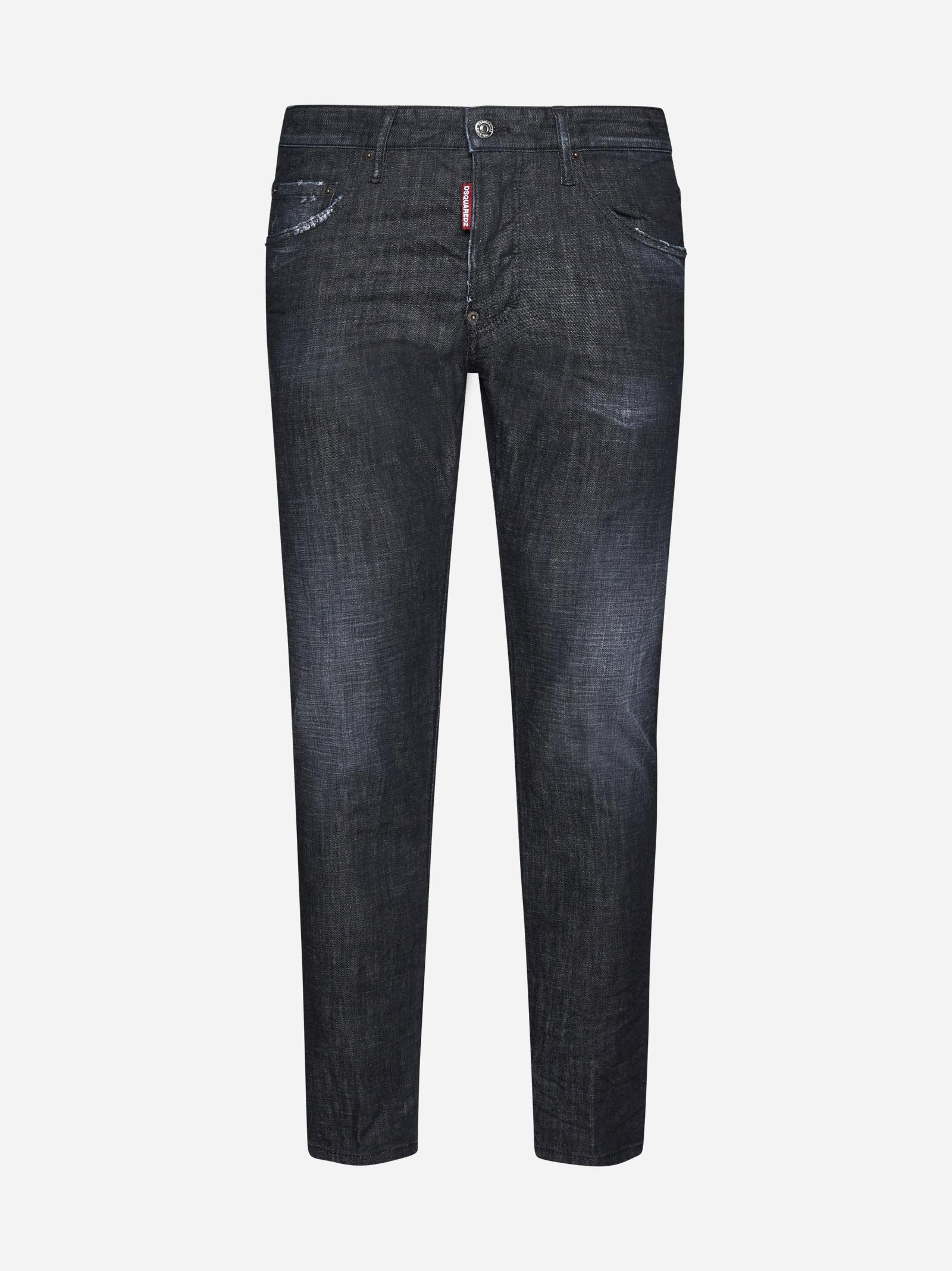 Shop Dsquared2 Skater Jeans In Blu