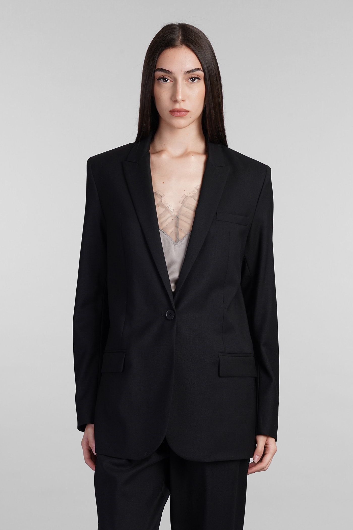 Shop Iro Allan Blazer In Black Wool