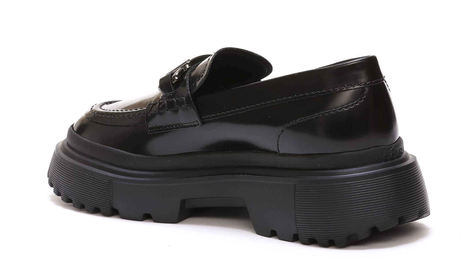 Shop Hogan H629 Loafers In Nero