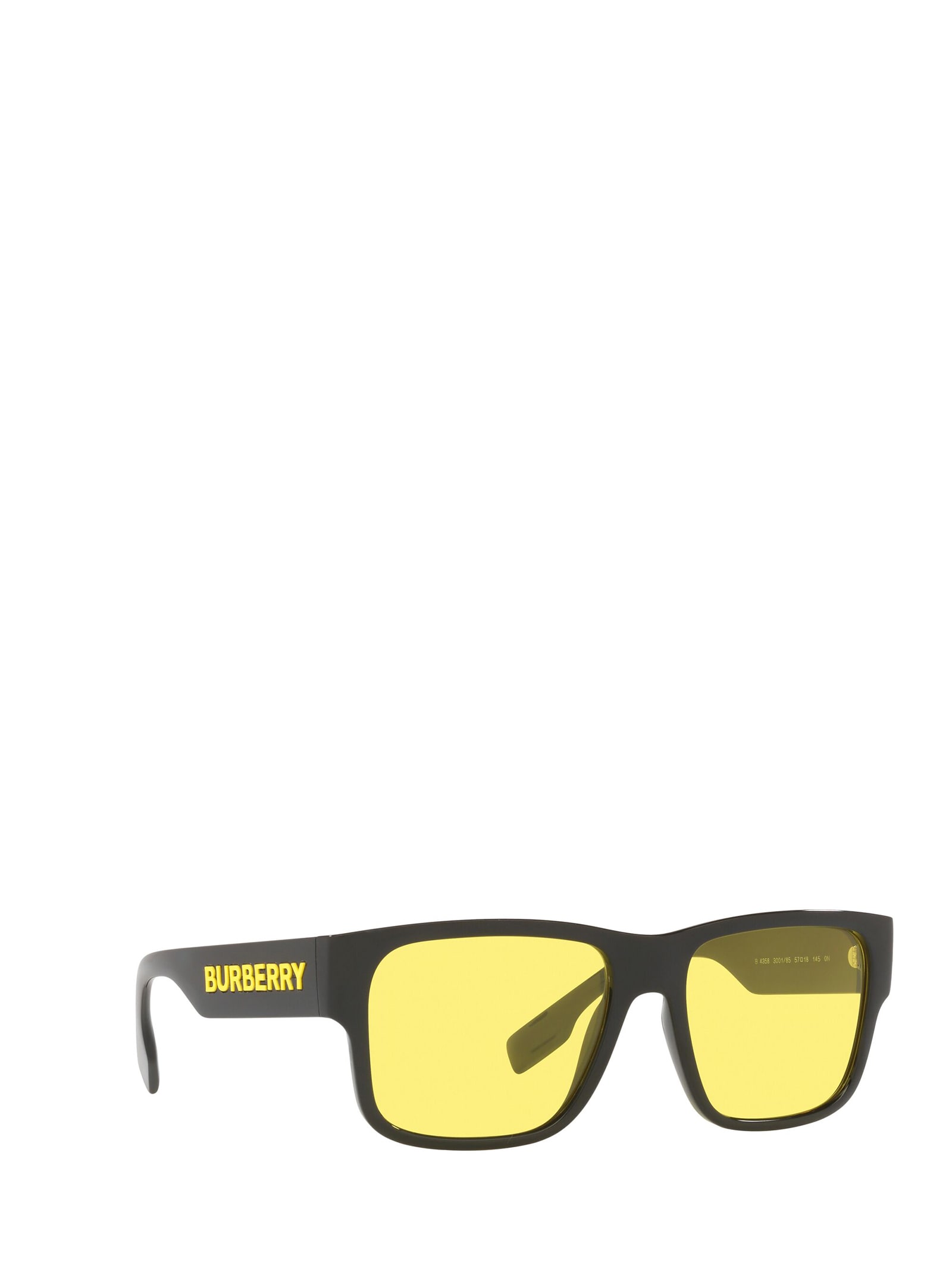 Shop Burberry Eyewear Be4358 Black Sunglasses