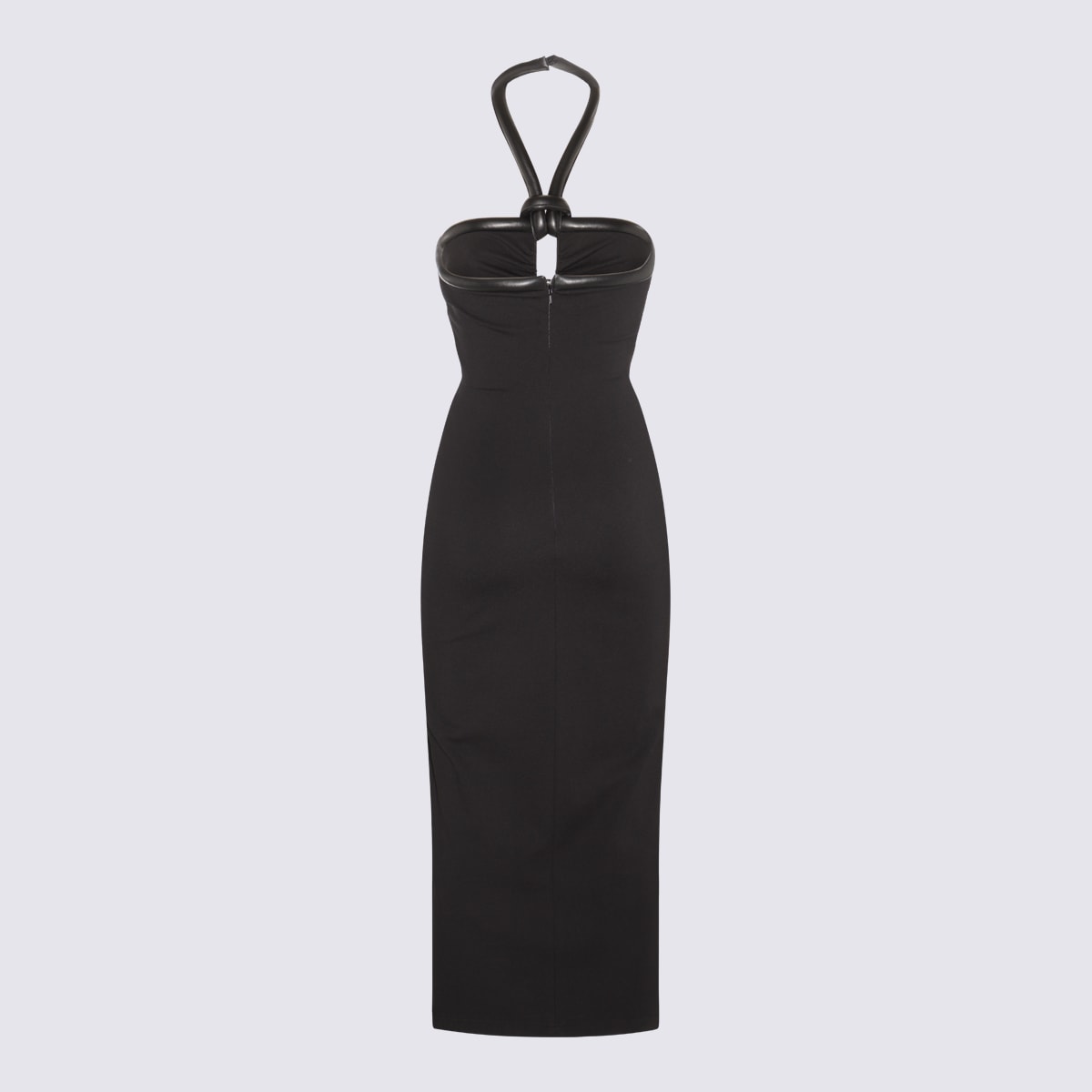 Shop David Koma Black Stretch Long Dress
