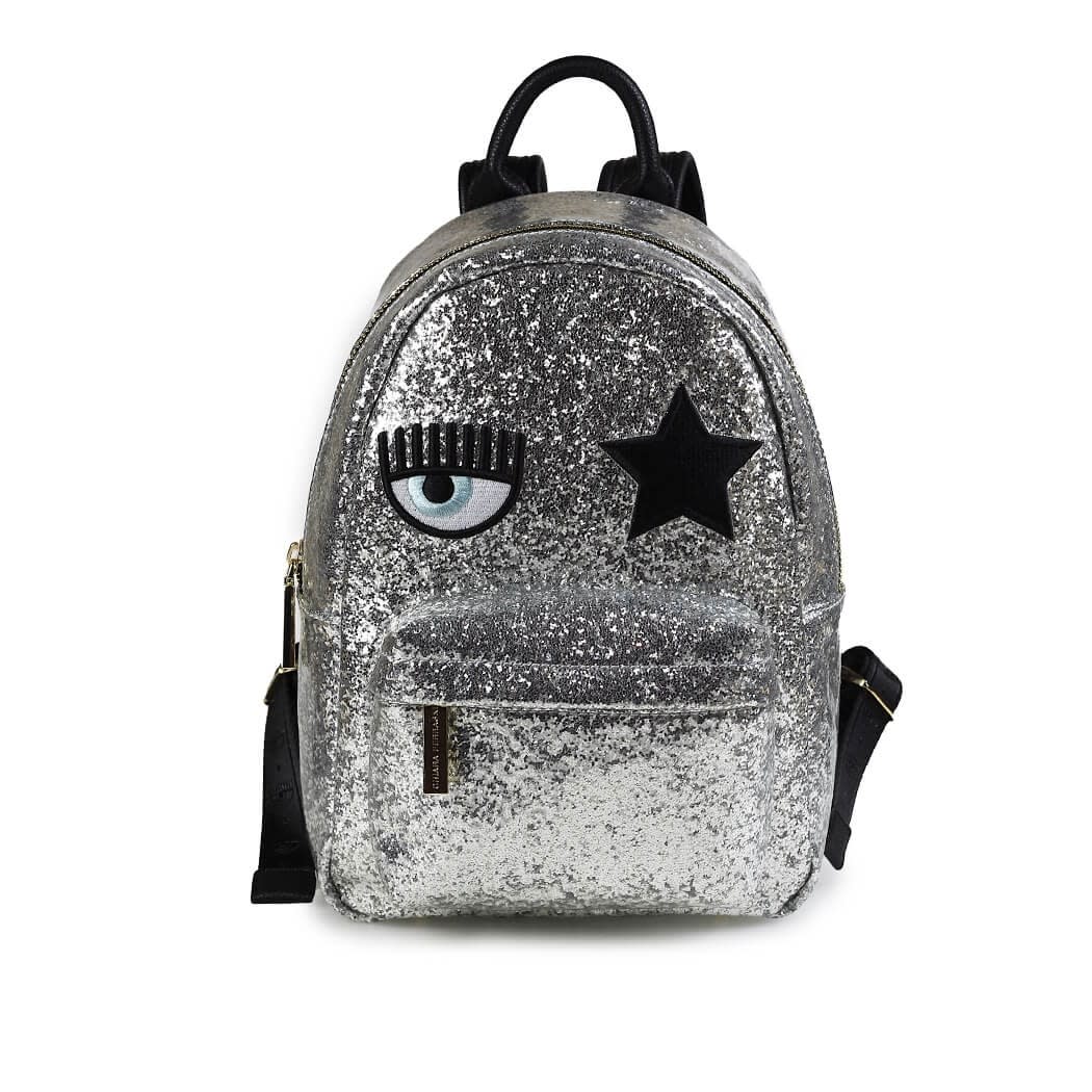 Chiara Ferragni Eyestar Silver Backpack