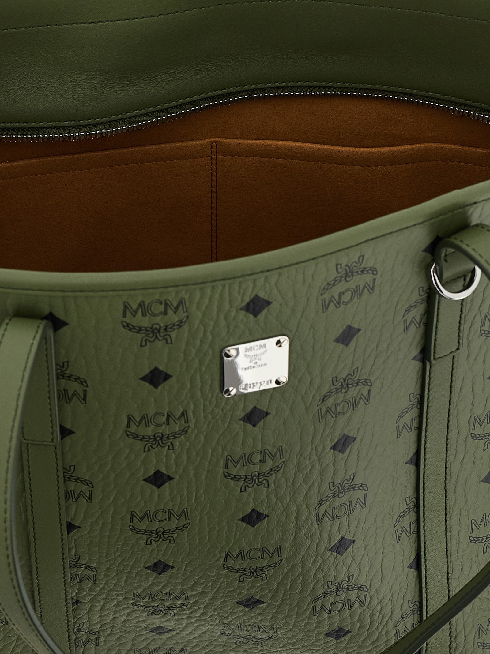 Mcm Medium Toni Shopping Bag In Green