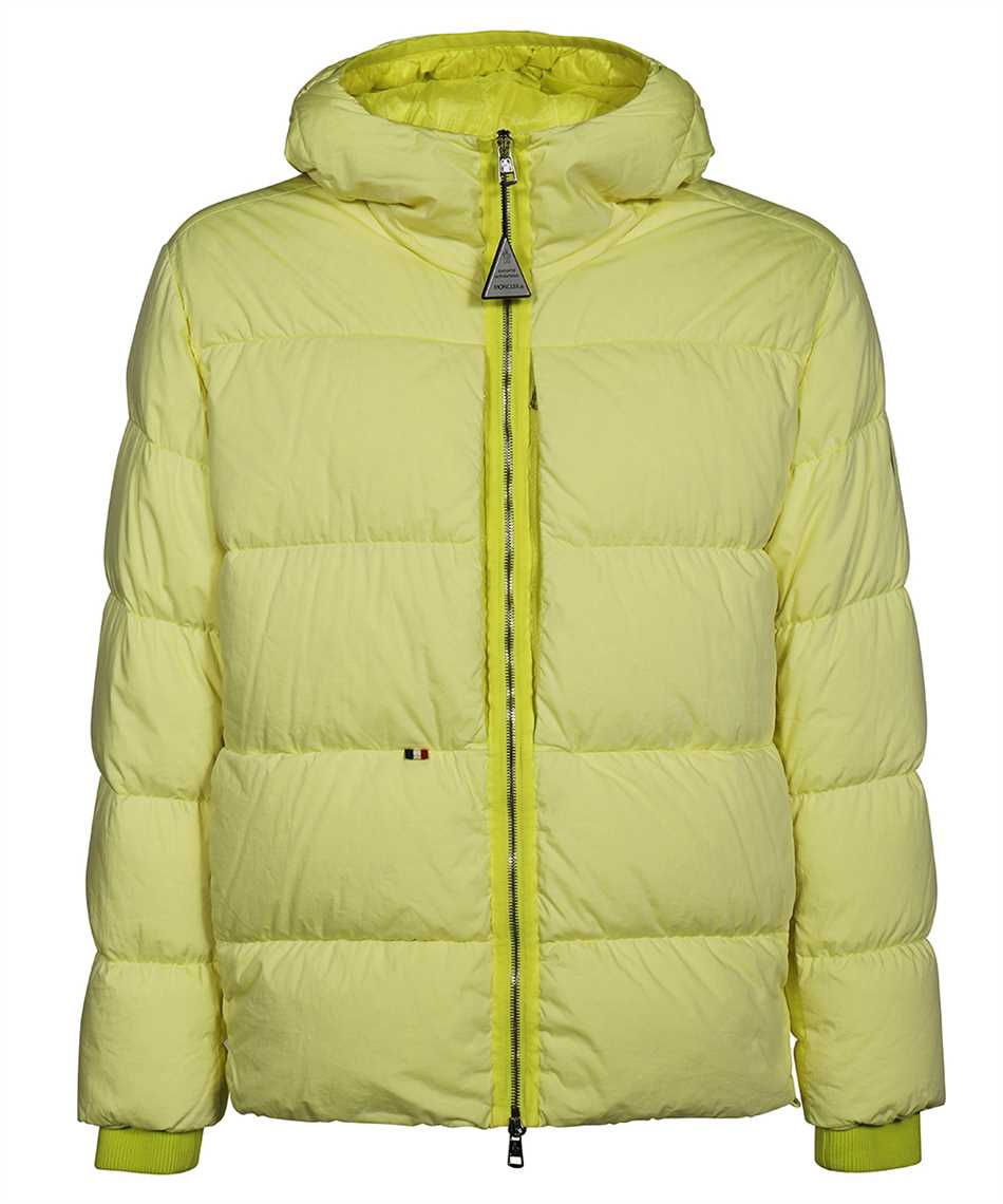 Shop Moncler Paviot Hooded Short Down Jacket In Yellow