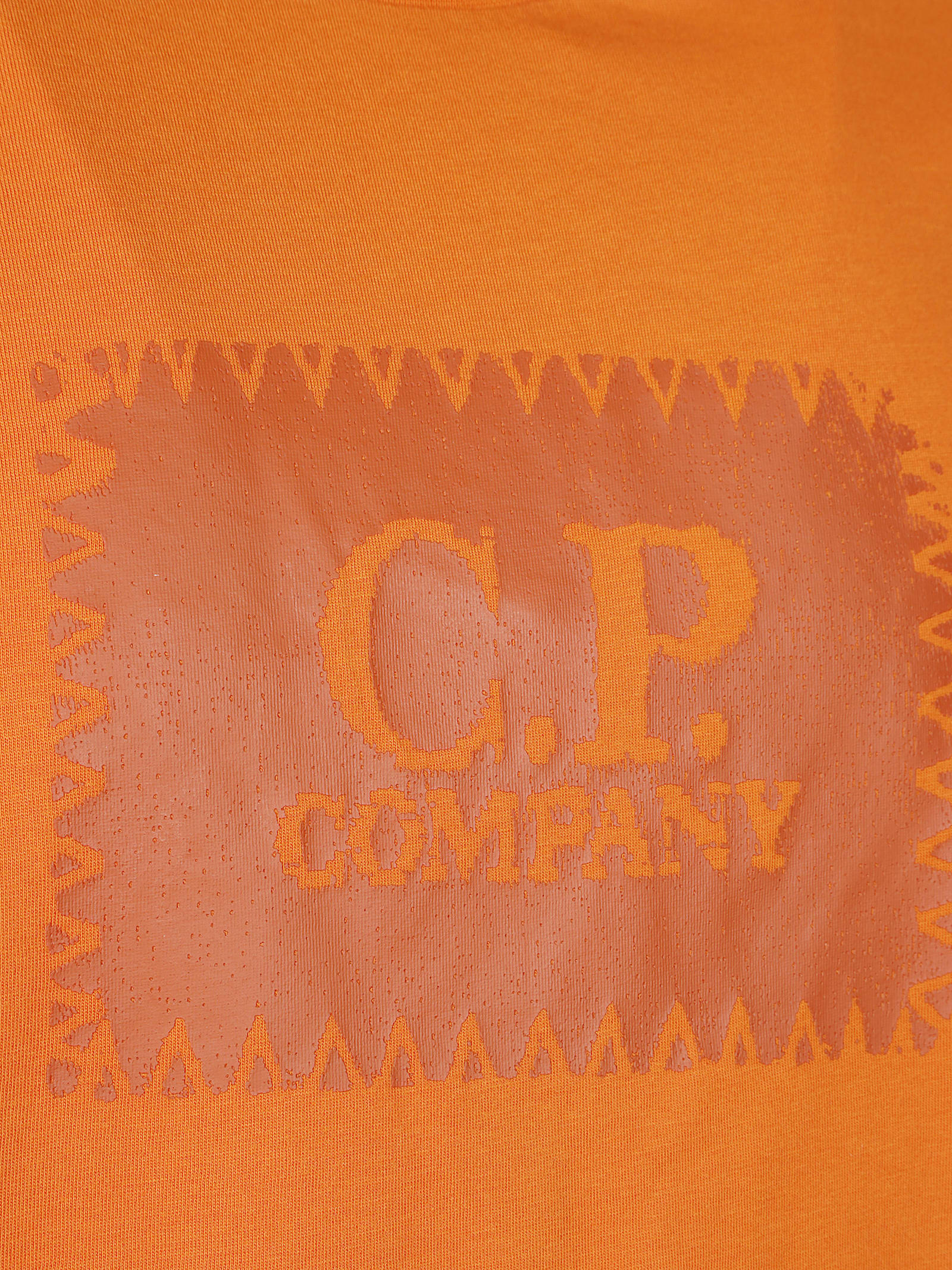 C.p. Company T-shirt Mit Logo-detail In Orange