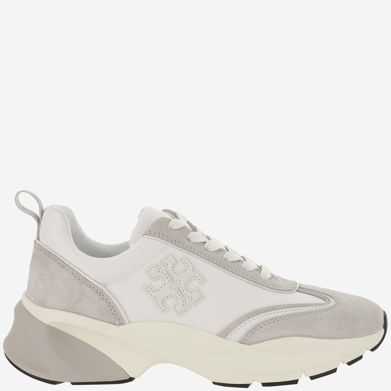 Shop Tory Burch Good Luck Trainer Sneakers In Bianco, Avorio