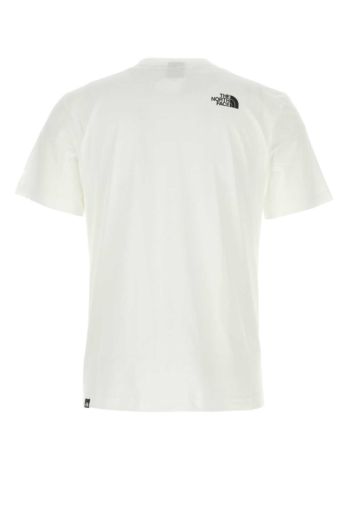 Shop The North Face White Cotton Blend T-shirt In Tnfwhite