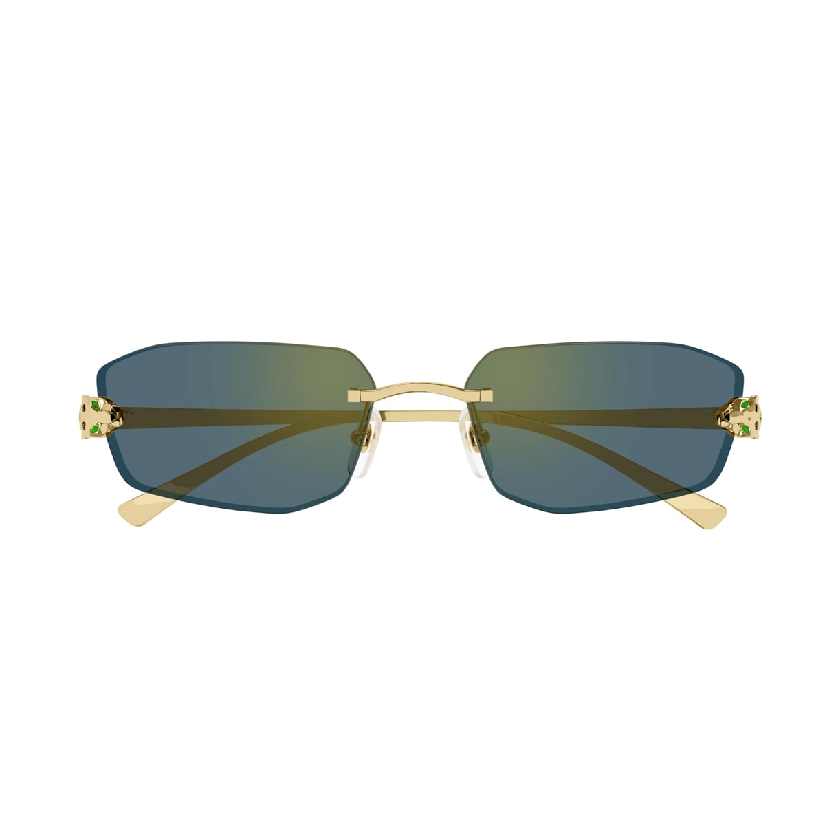 Cartier Eyewear Ct0474s Panthère De Cartier 003 Gold Green Sunglasses