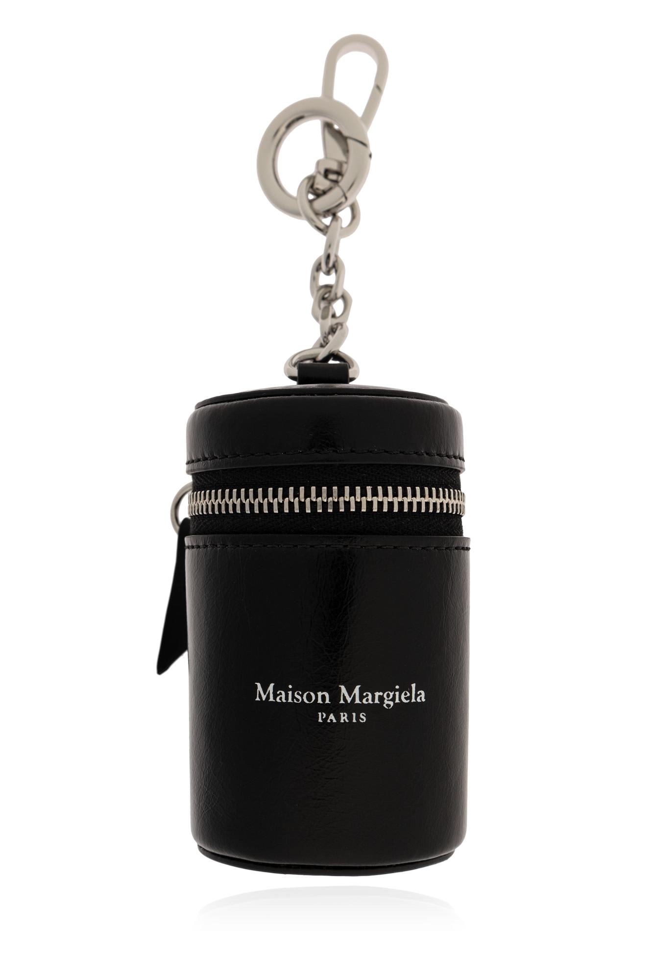 Maison Margiela Keychain With Leather Pouch In Black