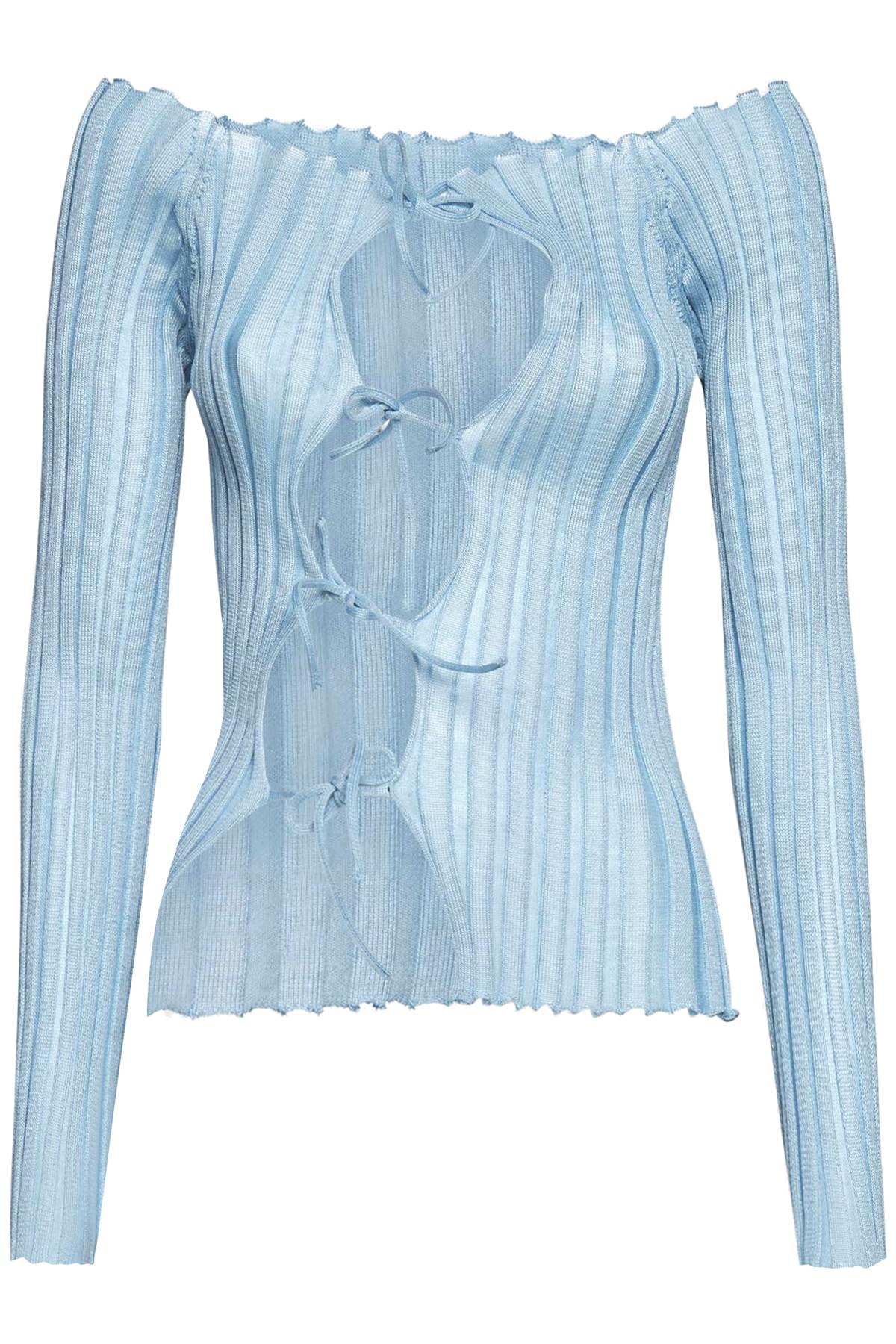 Shop A. Roege Hove Ara Cardigan In Icy Blue (light Blue)