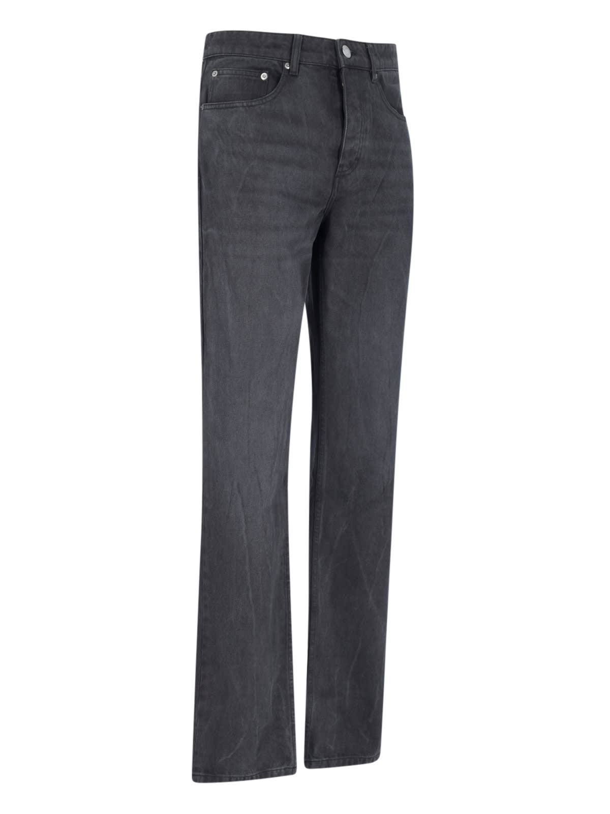 Ami Alexandre Mattiussi Ami Alexandre Matiussi Loose Jeans With Straight Cut In Black