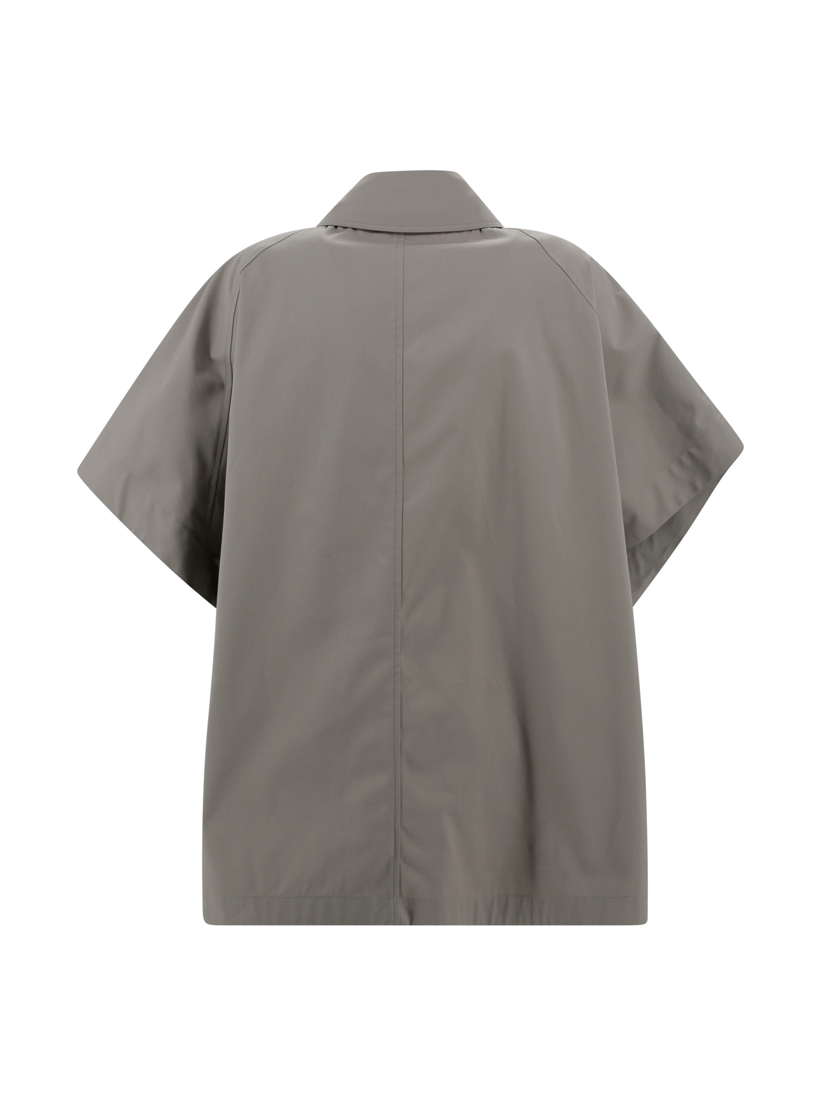 Herno Double-breasted Hooded Trench Coat In Dove Grey