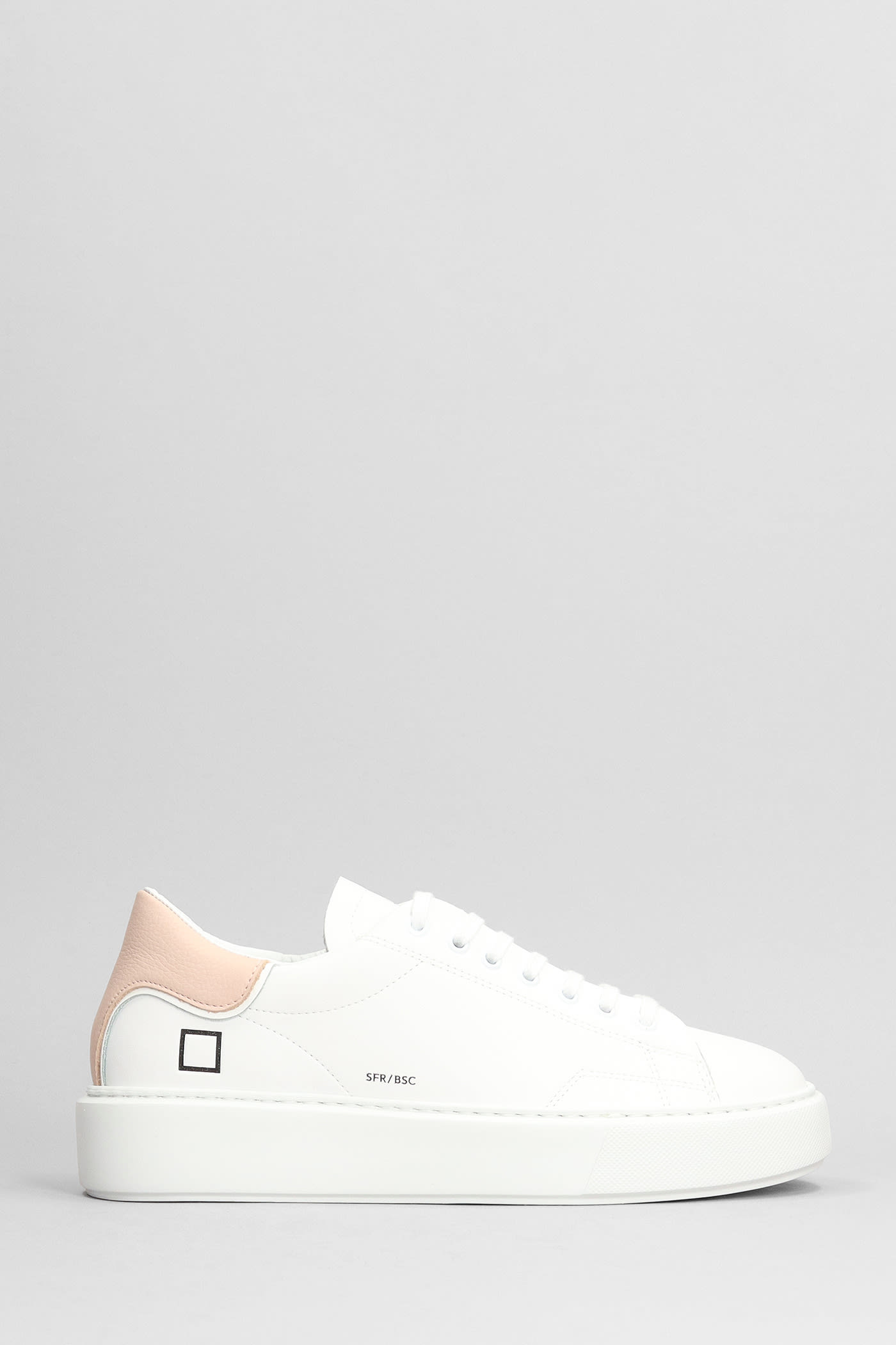 DATE SFERA BASIC SNEAKERS IN WHITE LEATHER
