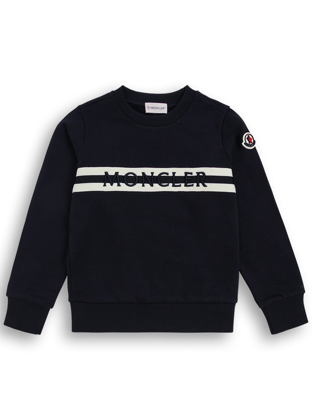 Moncler Blue Cotton Sweatshirt With Logo