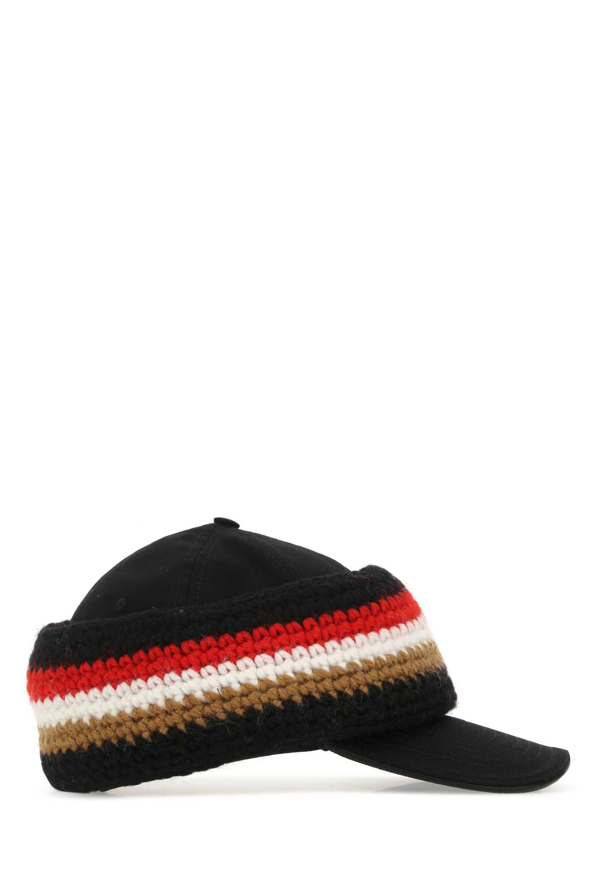 Shop Burberry Black Cotton Hat In A1189