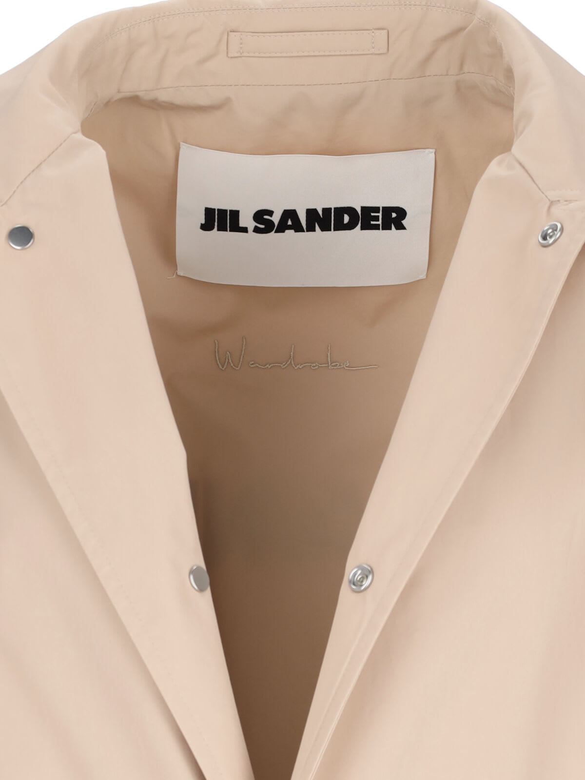Jil Sander Logo Trench Coat - Beige In Beige