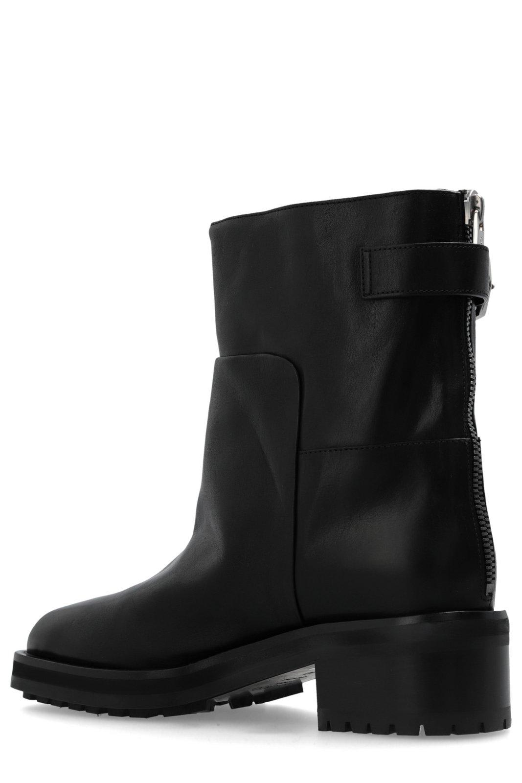 Shop Jimmy Choo Double Buckle Boots In Black