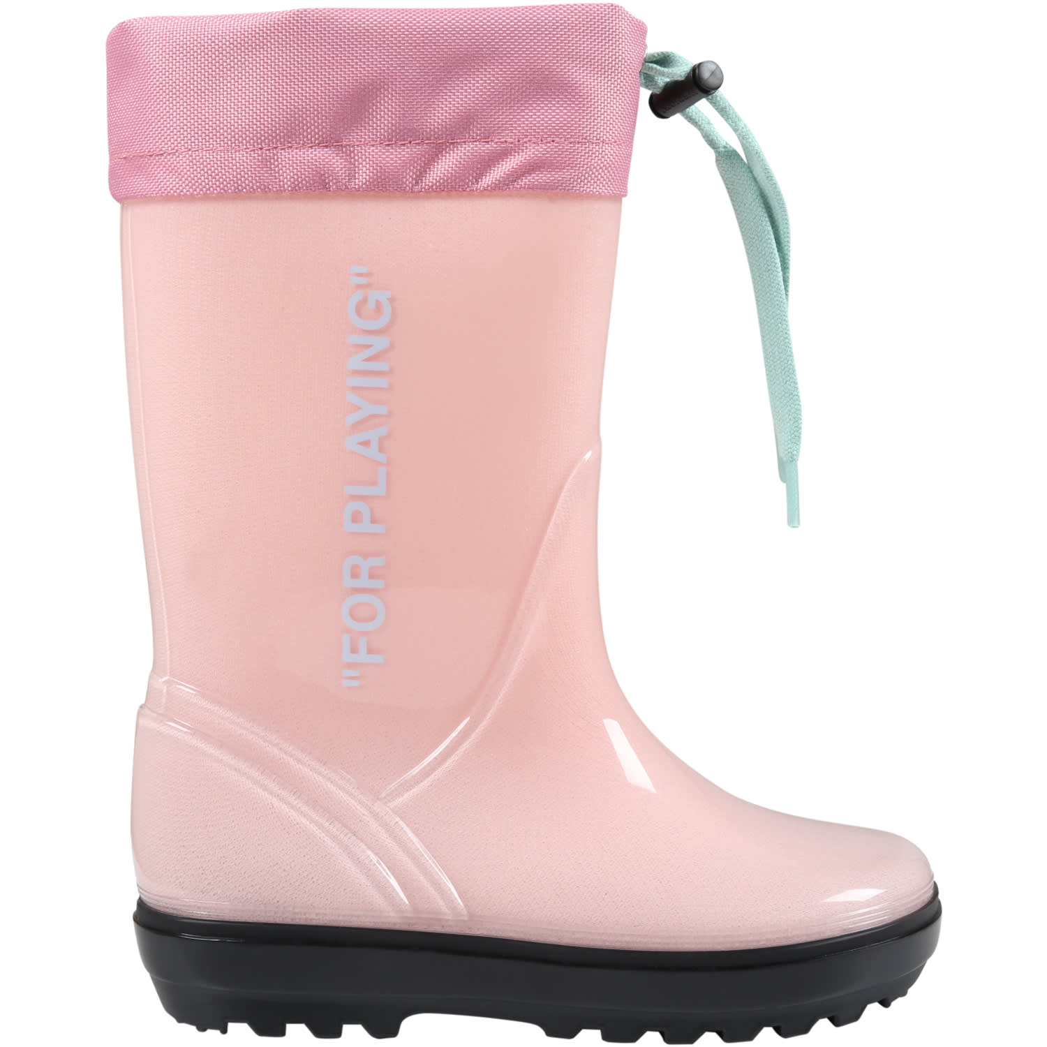 Off-White Pink Boots For Girl