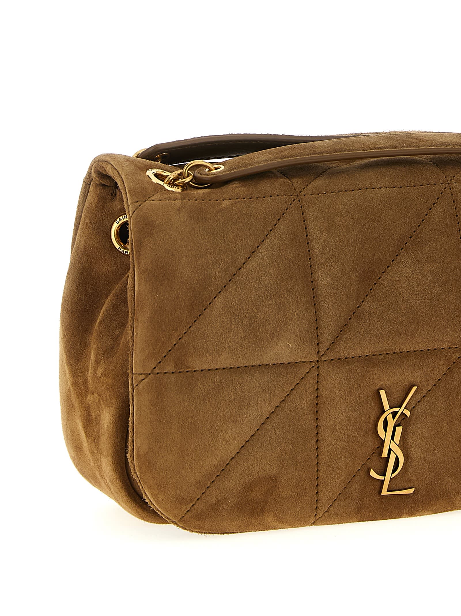 Saint Laurent Beige Jamie 4.3 Mini Shoulder Bag In Brown