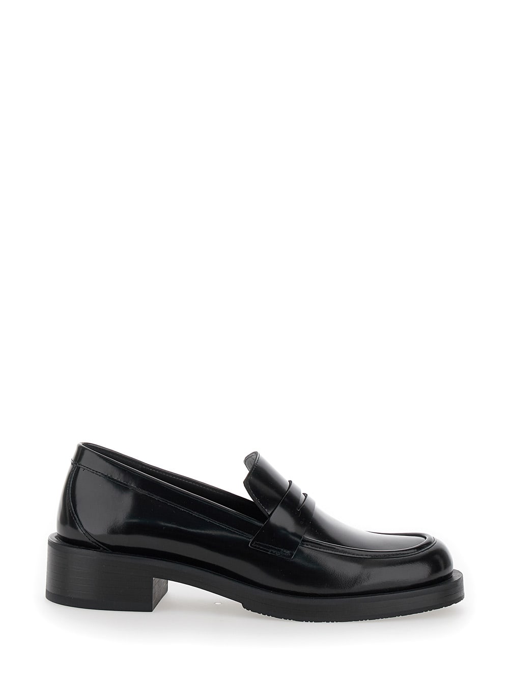 Shop Stuart Weitzman Palmer Black Slip-on Loafers In Patent Leather Woman