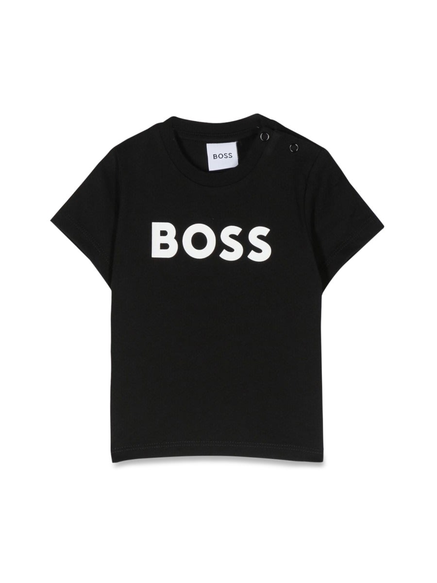 Shop Hugo Boss Tee Shirt In Black