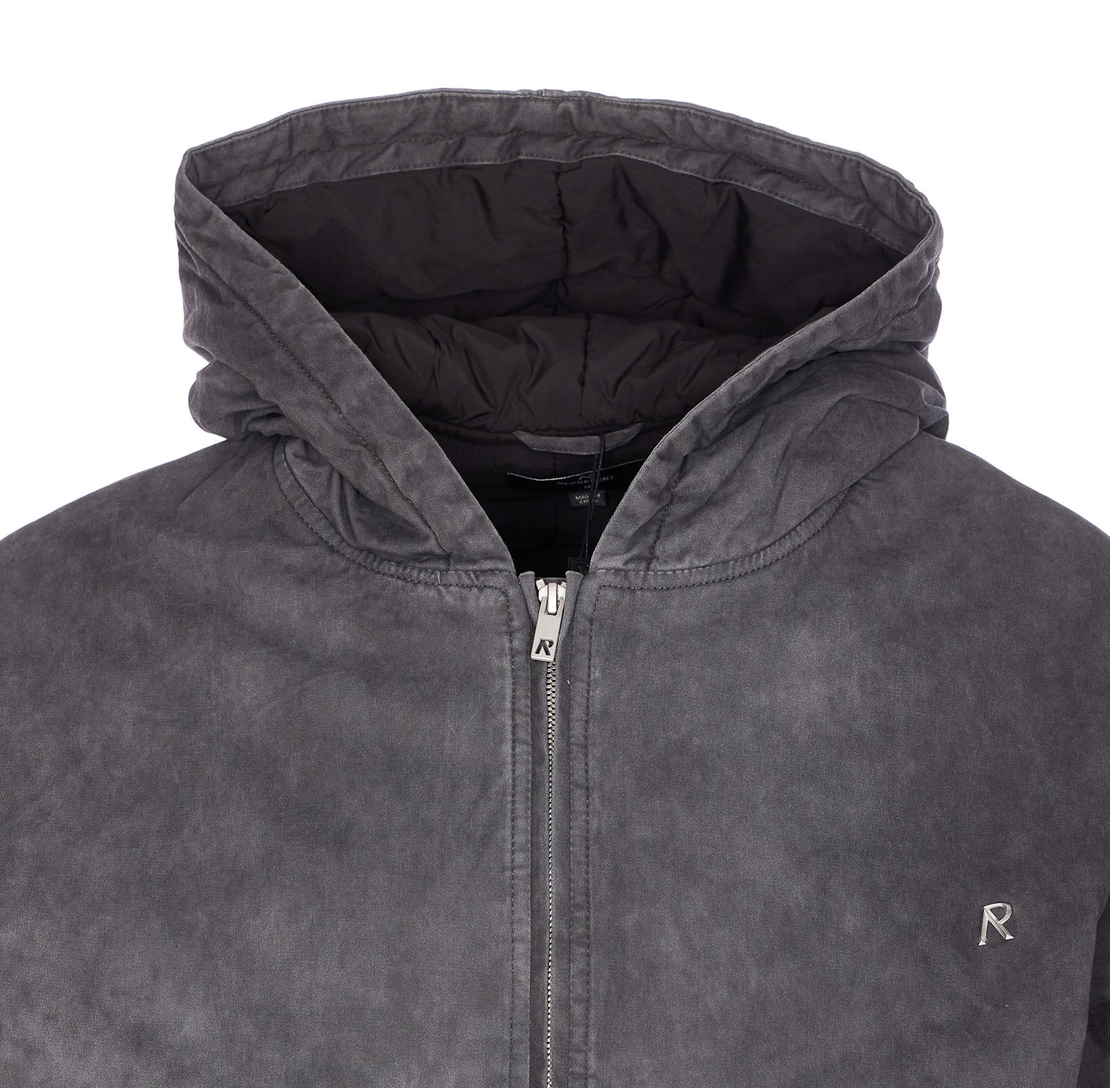 Represent Hooded Bomber Washed In Black