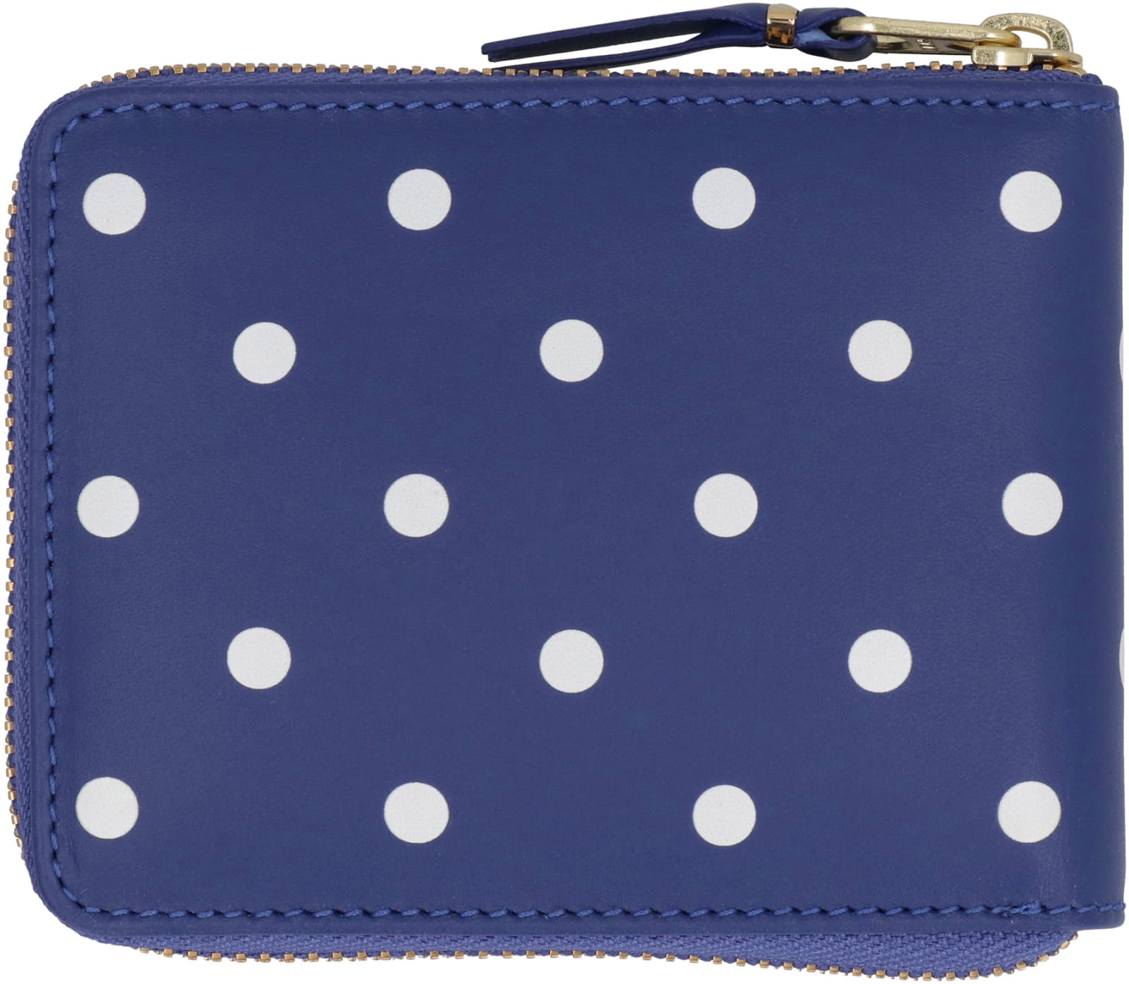 Shop Comme Des Garçons Leather Wallet In Blue