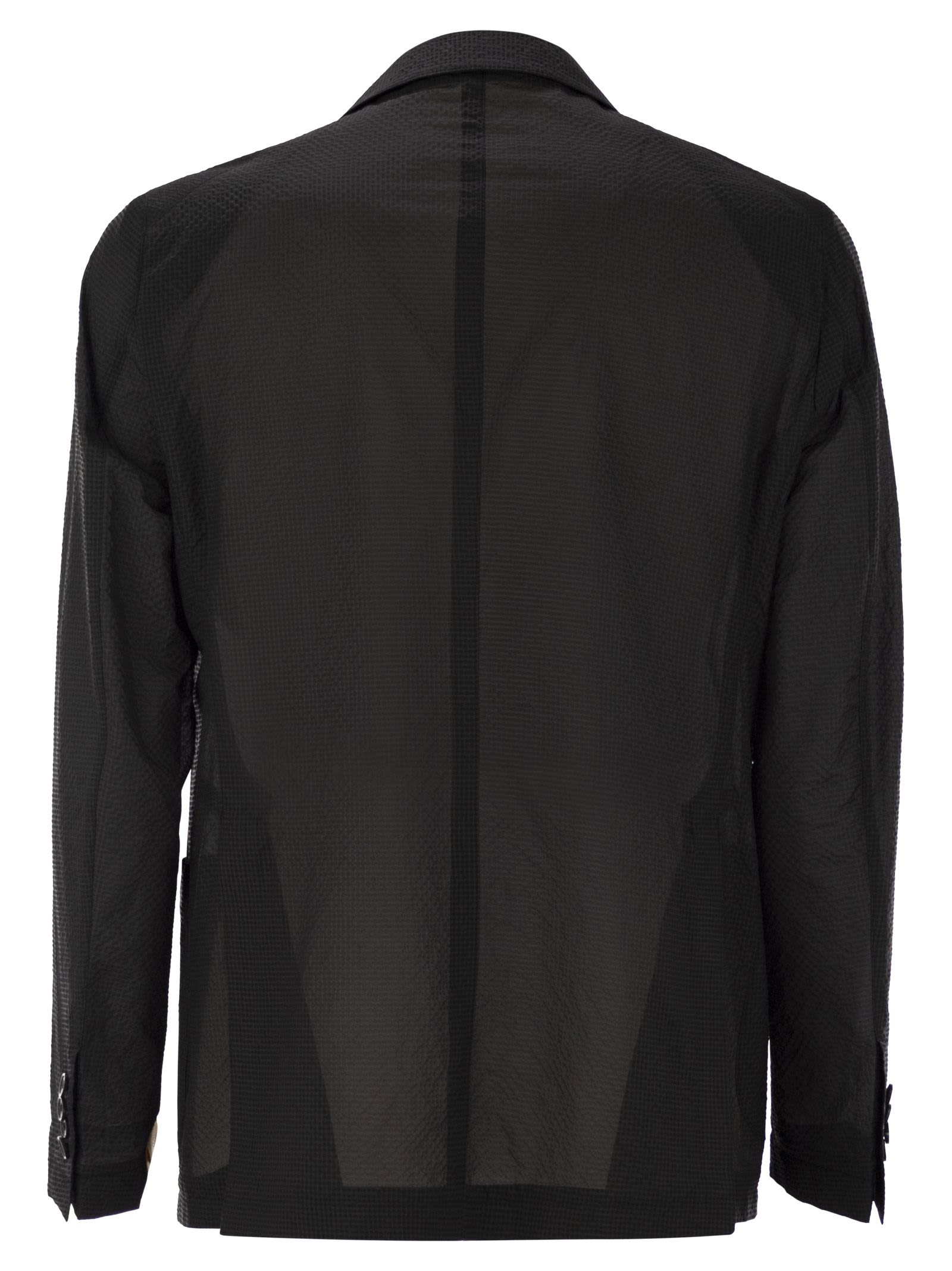 Tagliatore Men's Lightweight Technical Fabric Jacket In Black